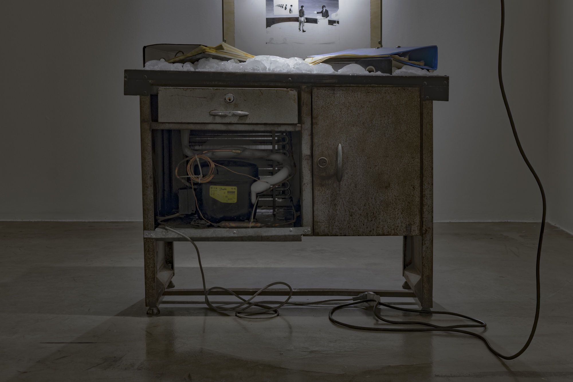 Installation View of R.E.M [First part, Fall from Heights] a solo presentation of works by Block at Dastan's Basement.