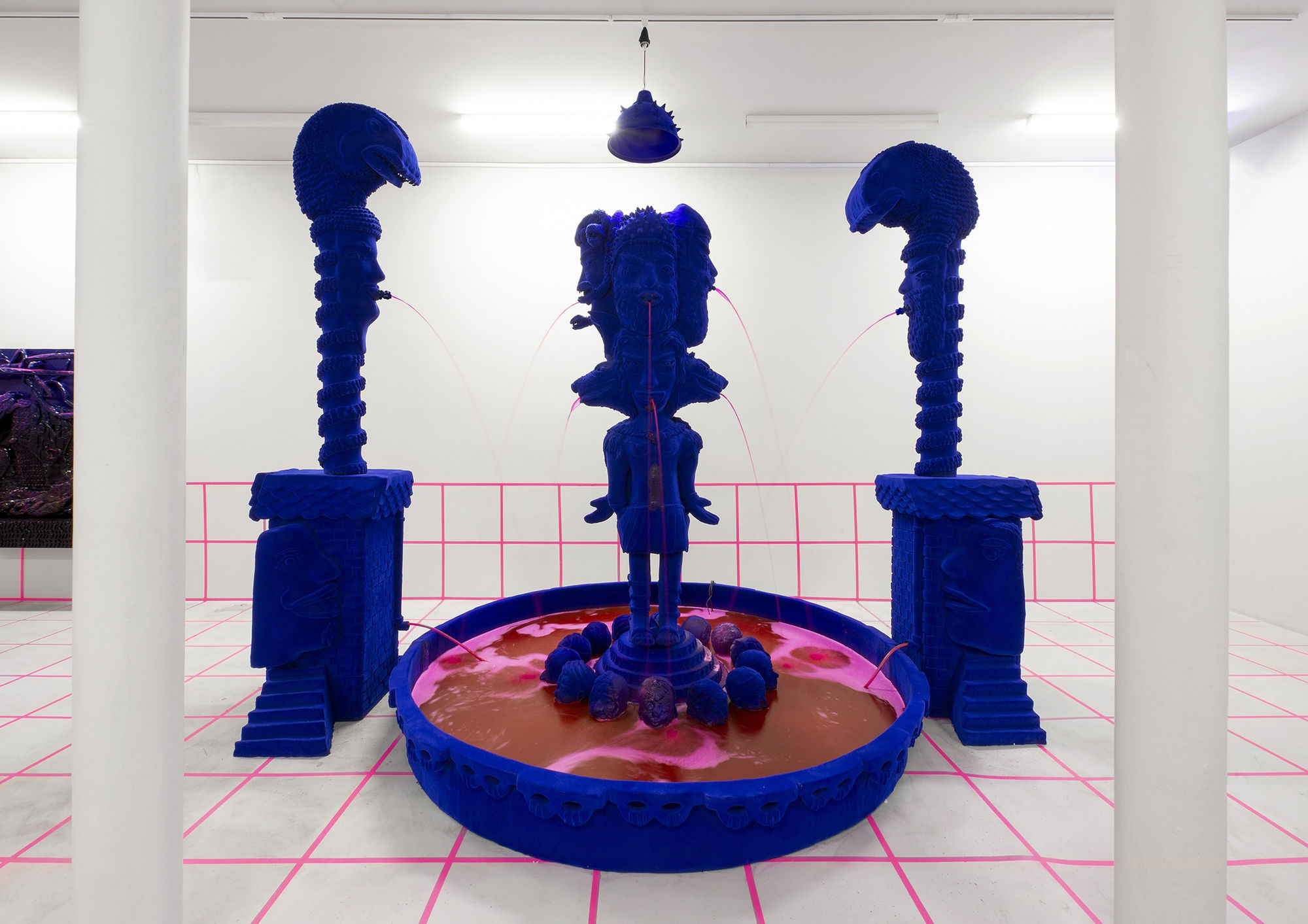 Installation View of Judgment Night: Daddy Kills People a solo presentation of works by Mamali Shafahi.