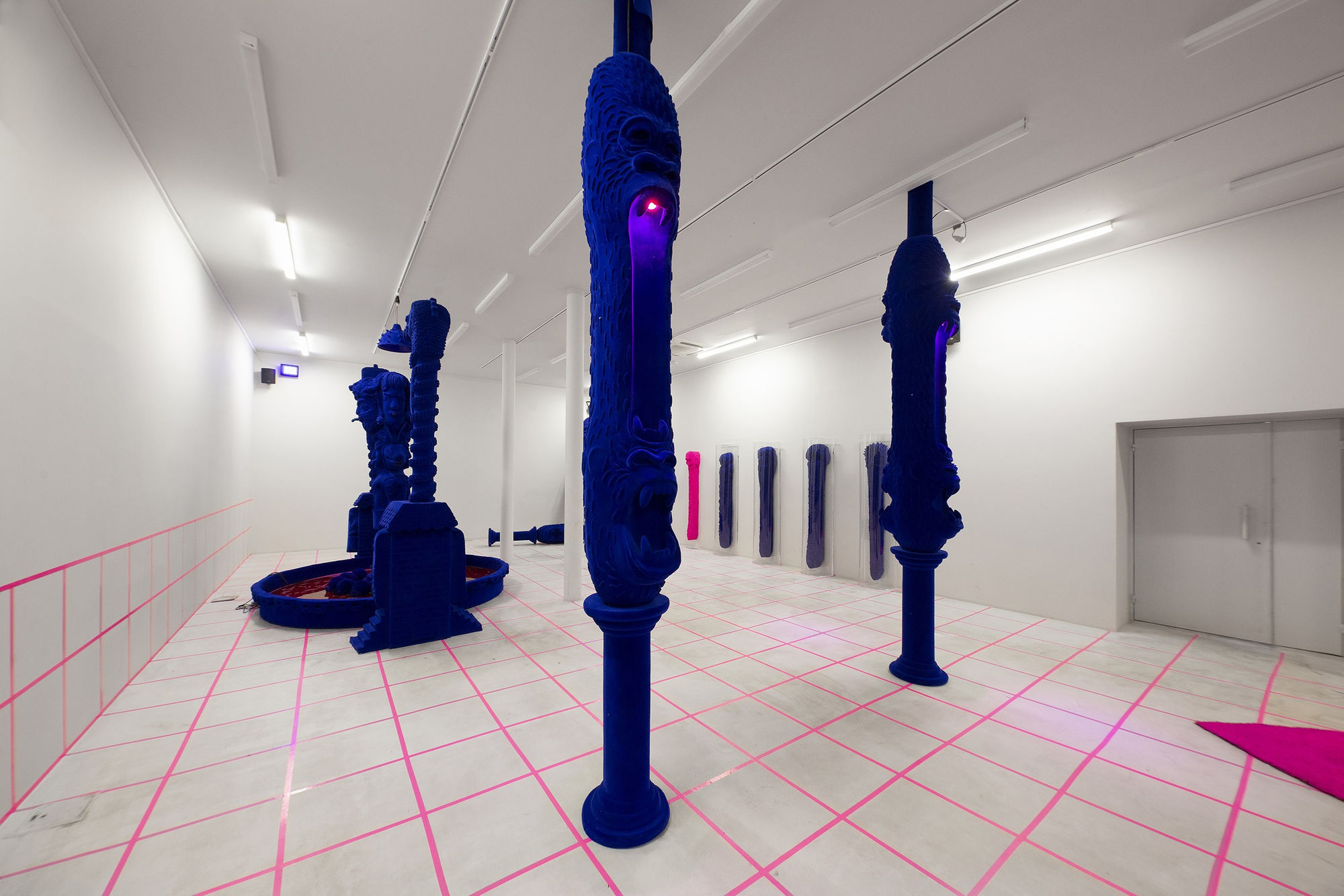 Installation View of Judgment Night: Daddy Kills People a solo presentation of works by Mamali Shafahi.