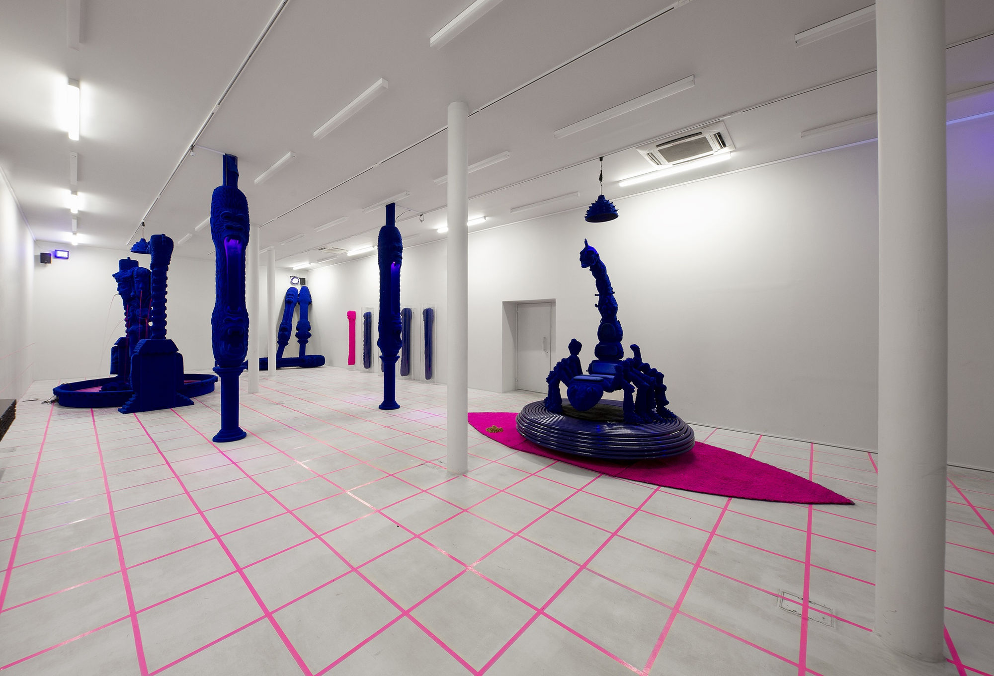 Installation View of Judgment Night: Daddy Kills People a solo presentation of works by Mamali Shafahi.