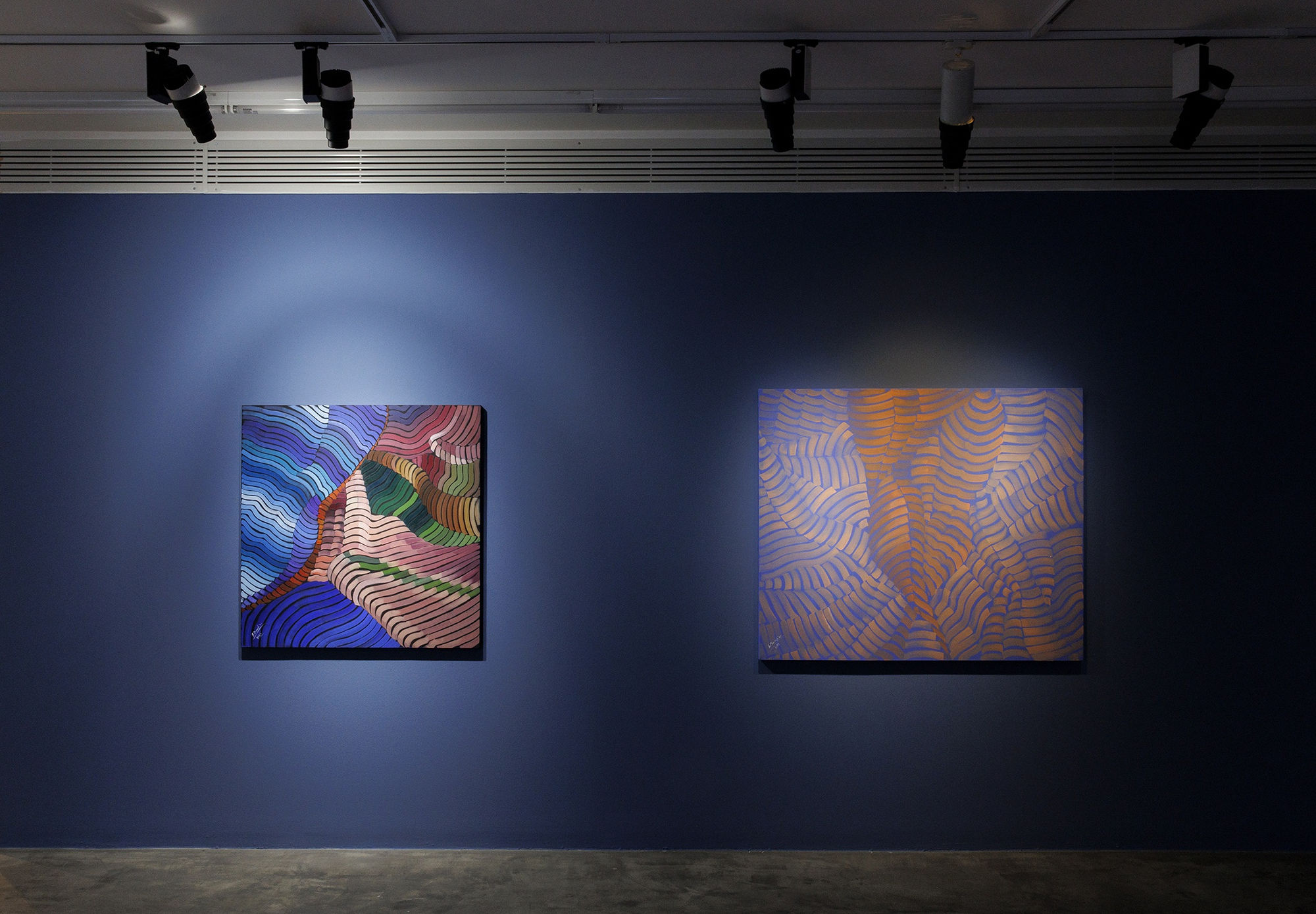 Installation view of Blue Sonata by Seroj Barseghian at +2.