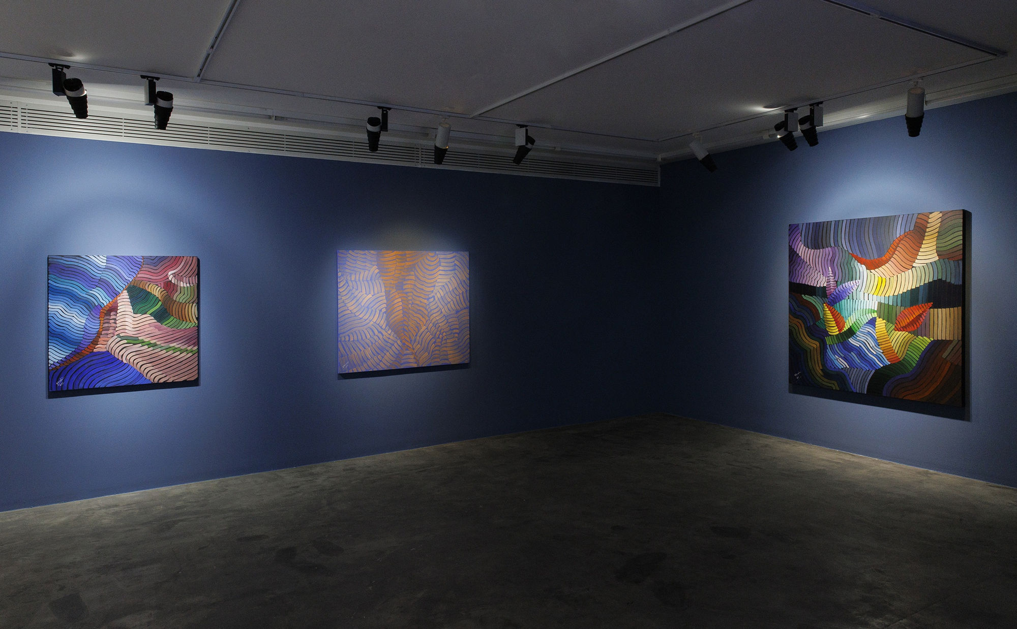Installation view of Blue Sonata by Seroj Barseghian at +2.
