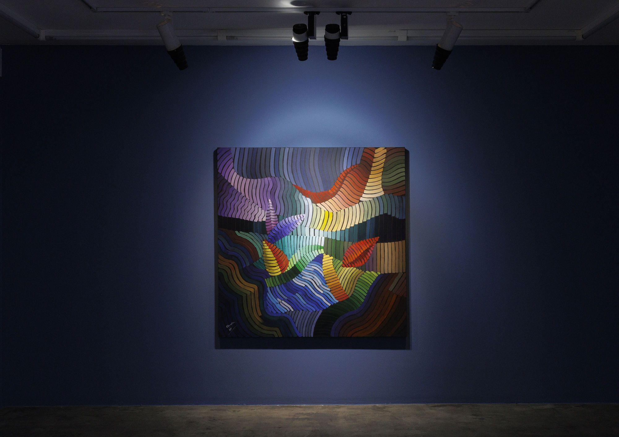 Installation view of Blue Sonata by Seroj Barseghian at +2.