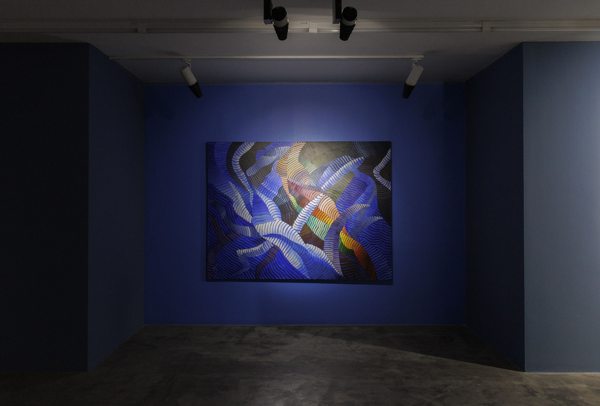 Installation view of Blue Sonata by Seroj Barseghian at +2.