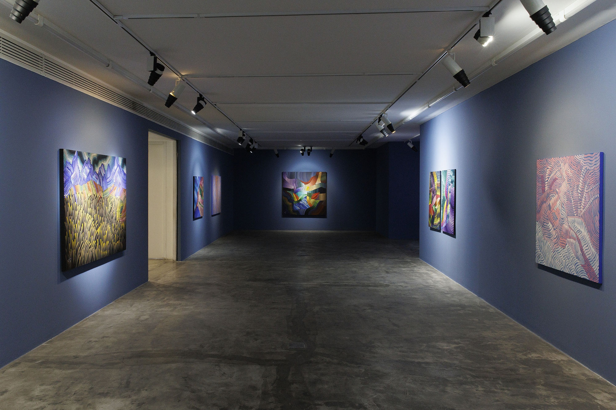 Installation view of Blue Sonata by Seroj Barseghian at +2.