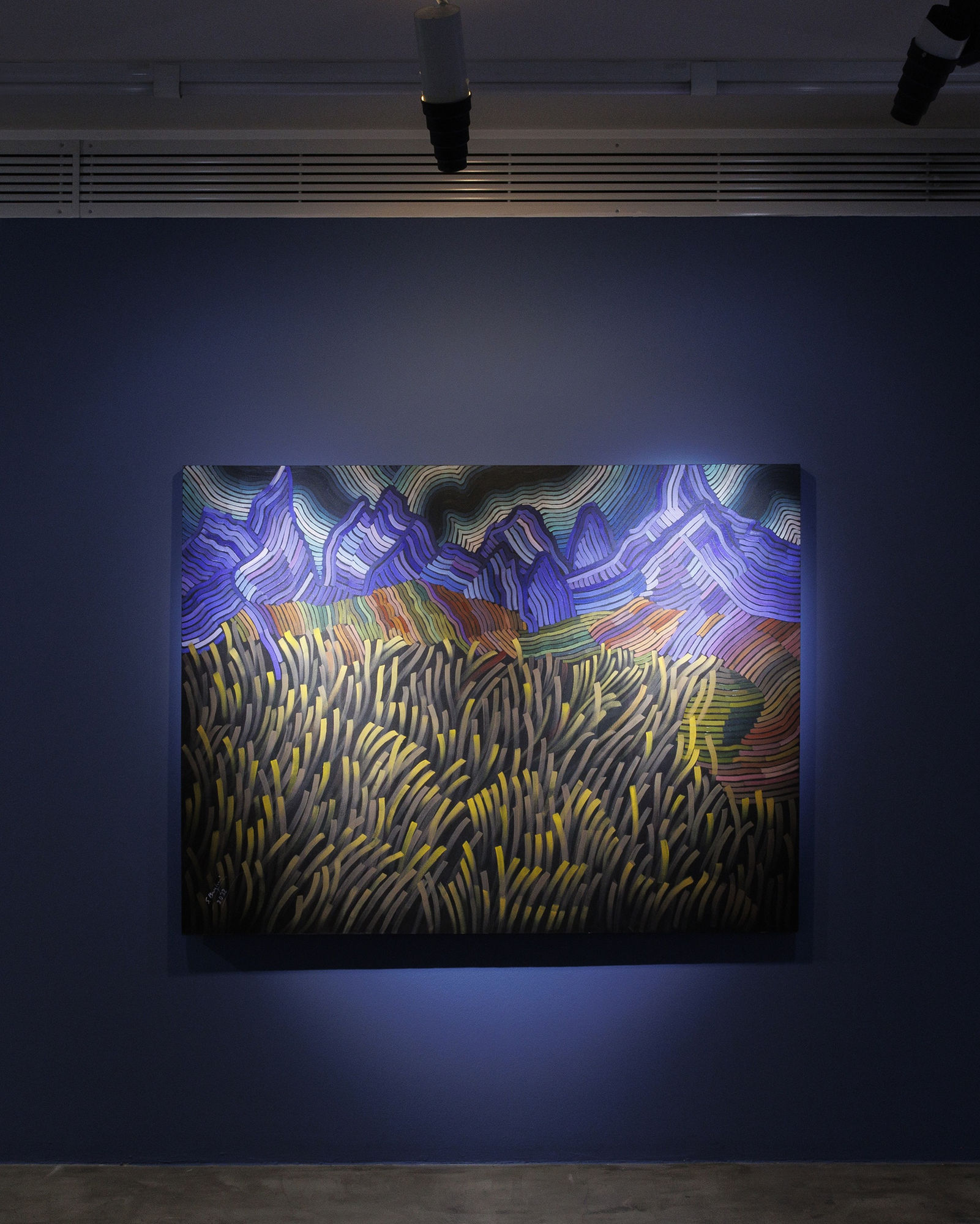 Installation view of Blue Sonata by Seroj Barseghian at +2.