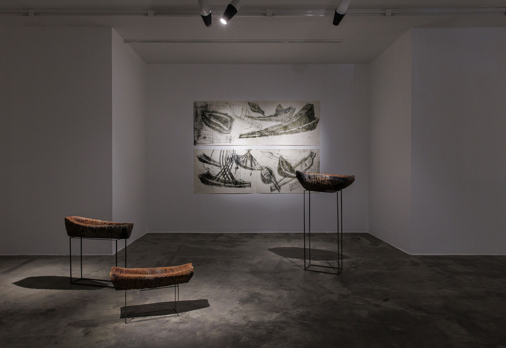 Installation View of Beyond the Seas solo exhibition of works by Mohammad pirryaee.
