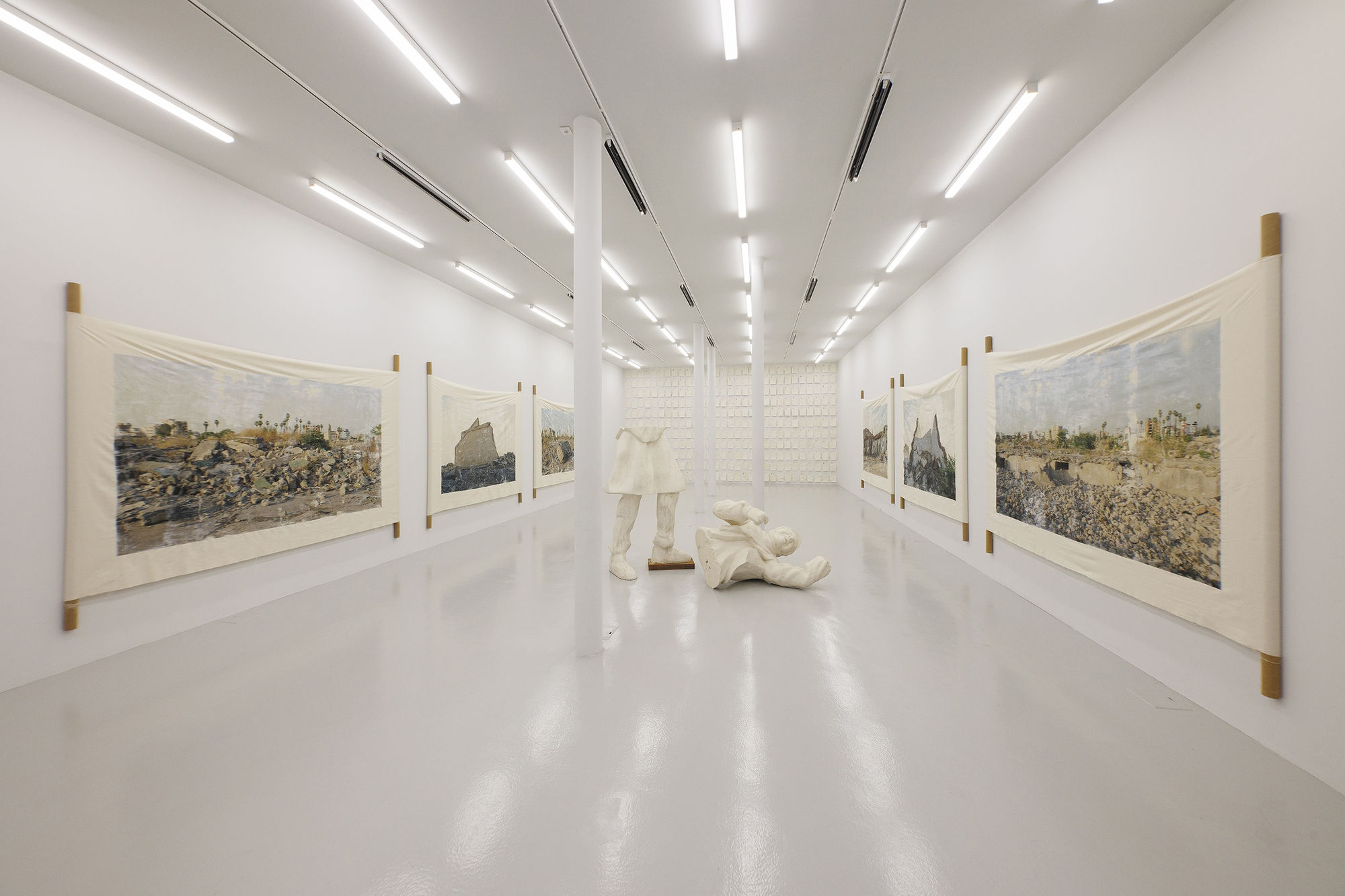 Installation View of O! Nassaji, The Hope of an Exhausted City , solo exhibition of works by Mohammad Kalantari at Parallel Circuit, 2023.