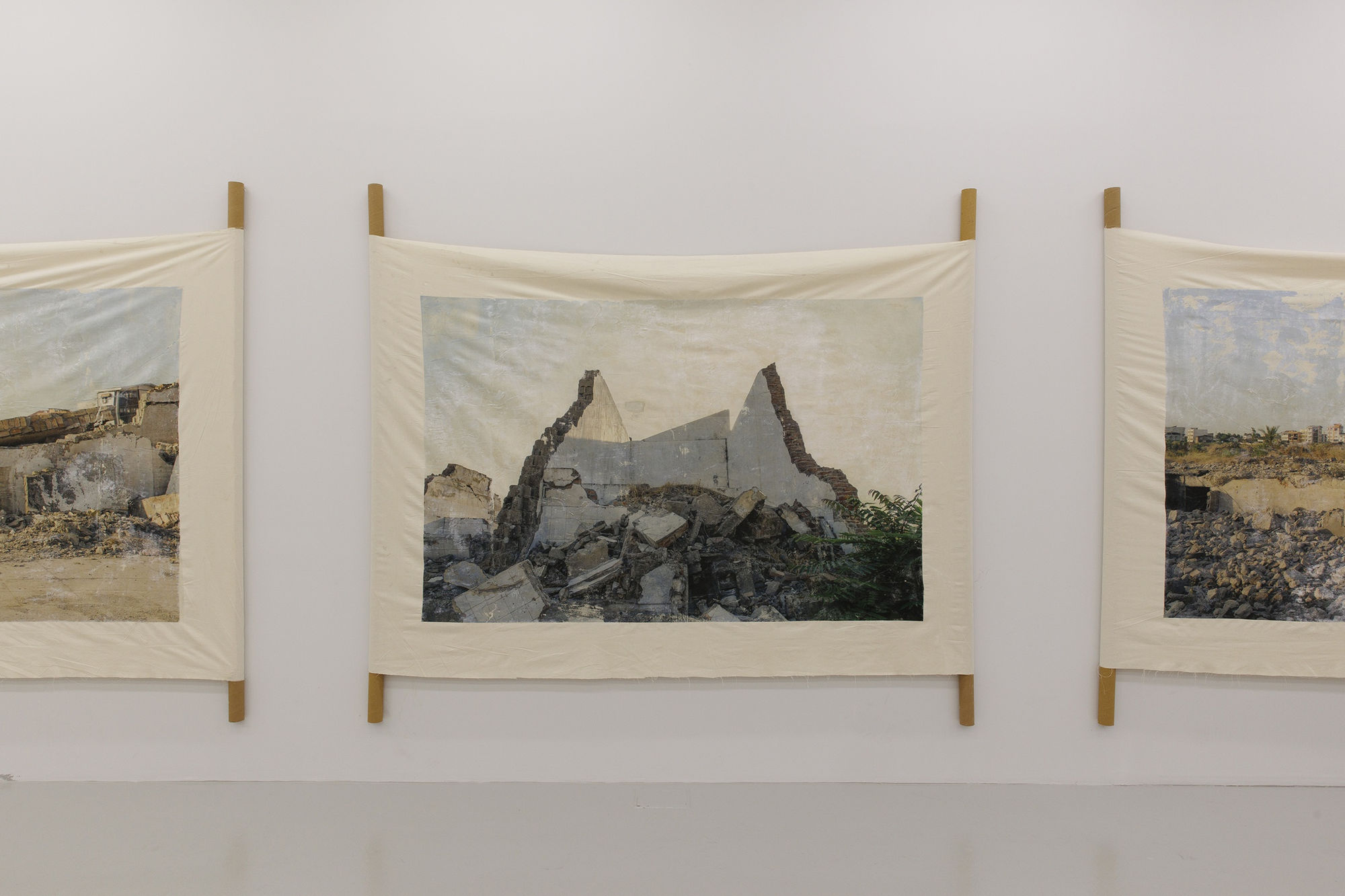 Installation View of O! Nassaji, The Hope of an Exhausted City , solo exhibition of works by Mohammad Kalantari at Parallel Circuit, 2023.