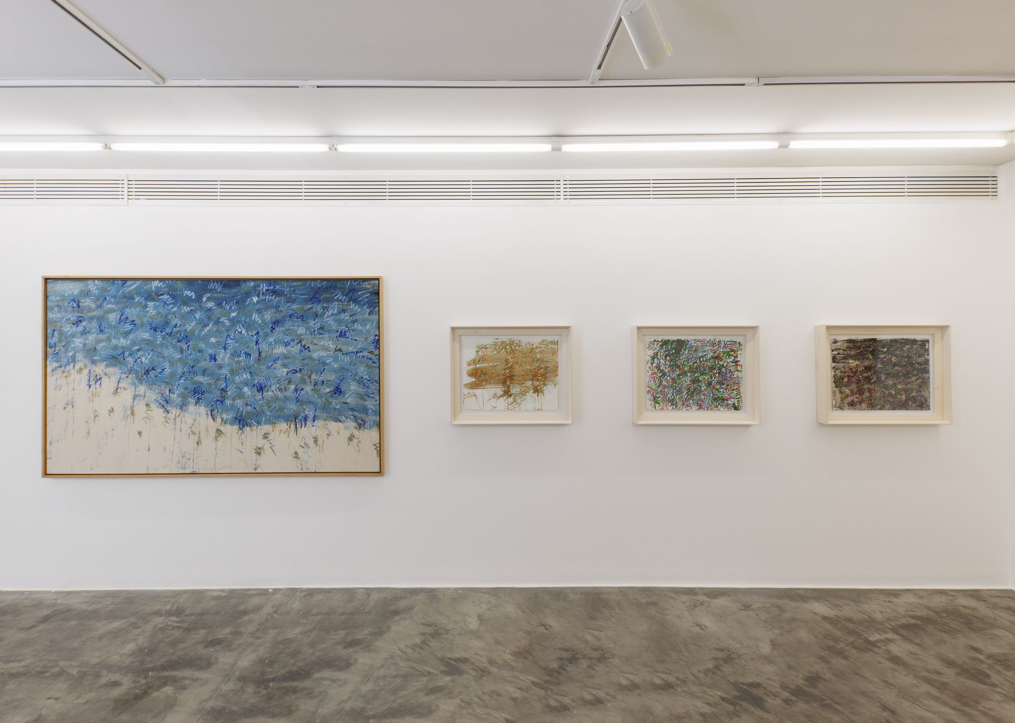 Installatio view of Large Works on Canvas solo exhibition by Fereydoon Av.