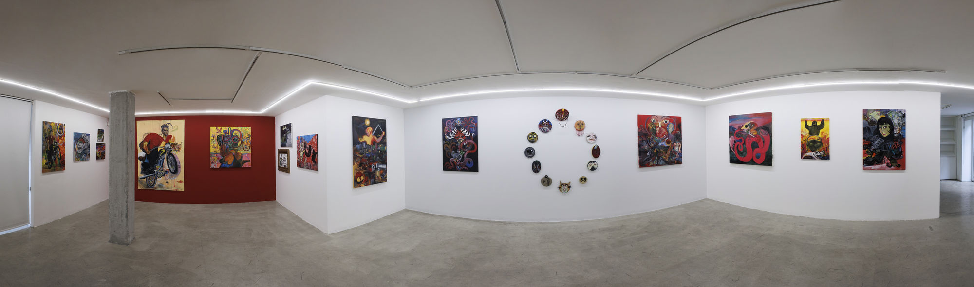 Installation View of Escaping Reality,Full Speed of works by sadra Installation view of "Escaping Reality Full Speed" of works by Sadra Baniasadi