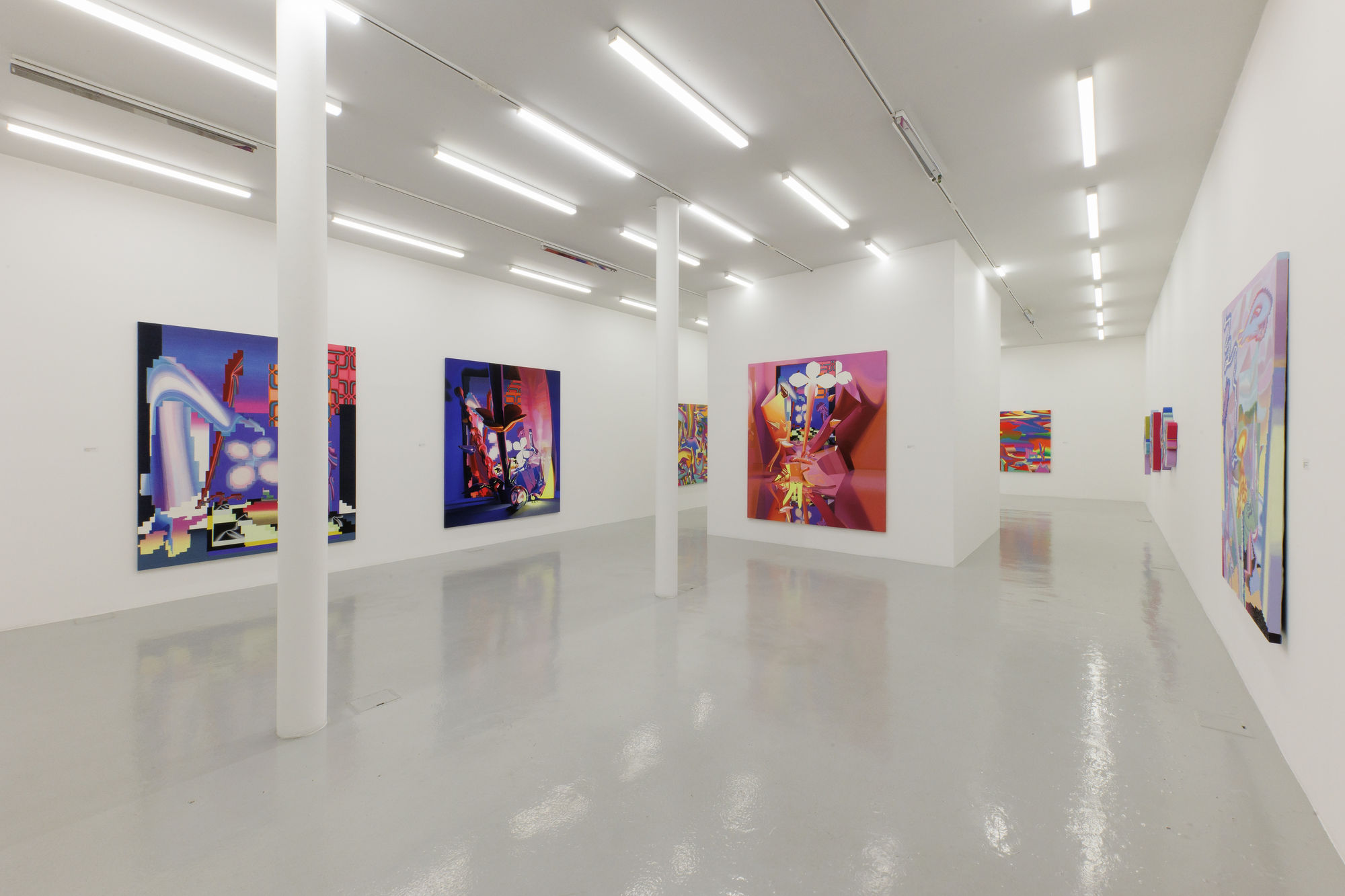 Installation view of Transcendent Dimension a solo exhibition of works by Yousha Bashir.