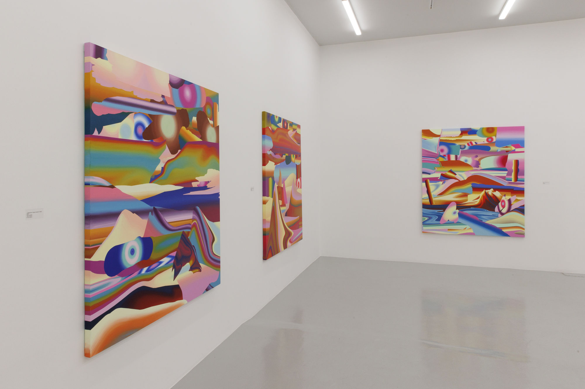 Installation view of Transcendent Dimension a solo exhibition of works by Yousha Bashir.