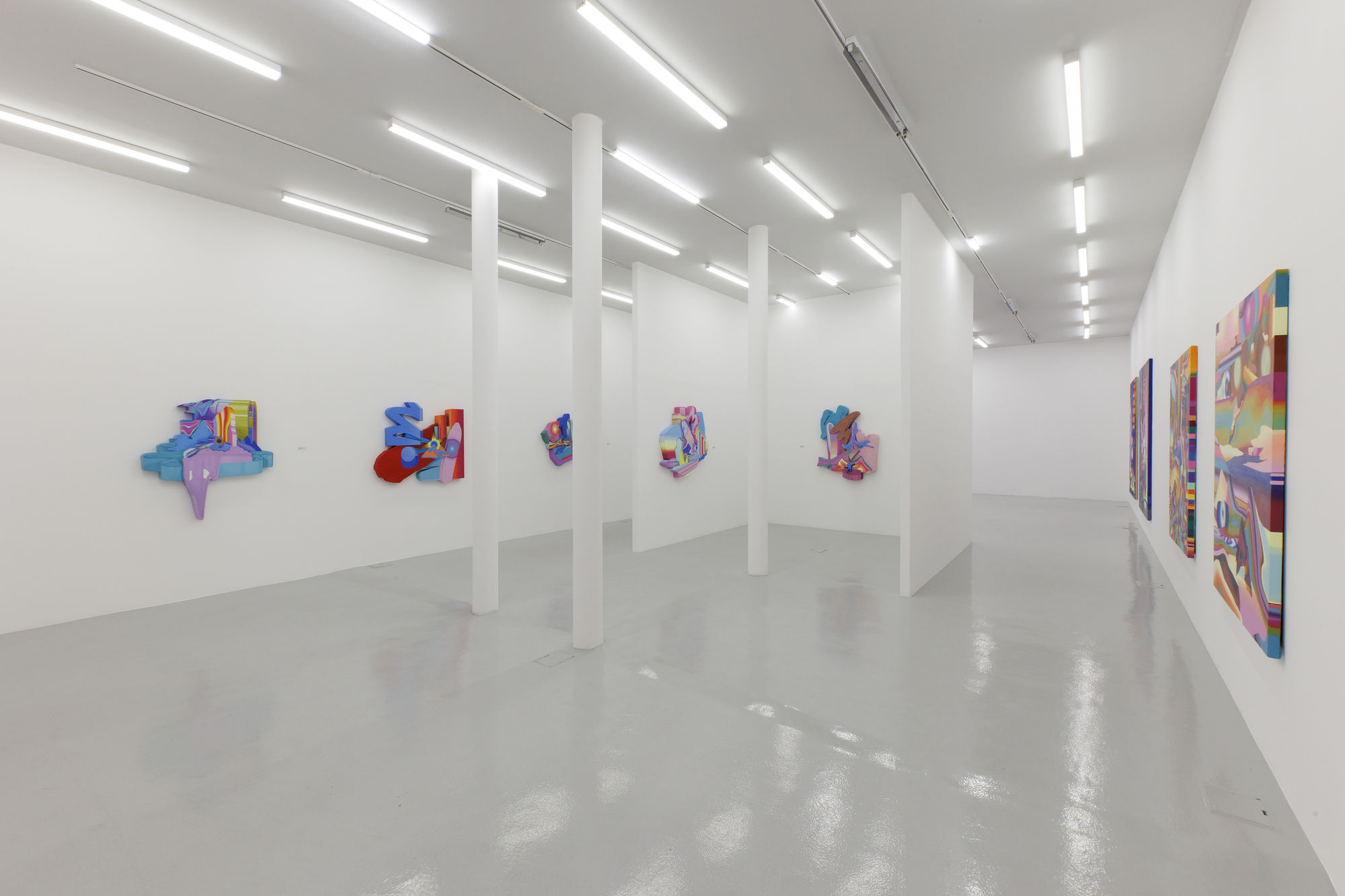 Installation view of Transcendent Dimension a solo exhibition of works by Yousha Bashir.