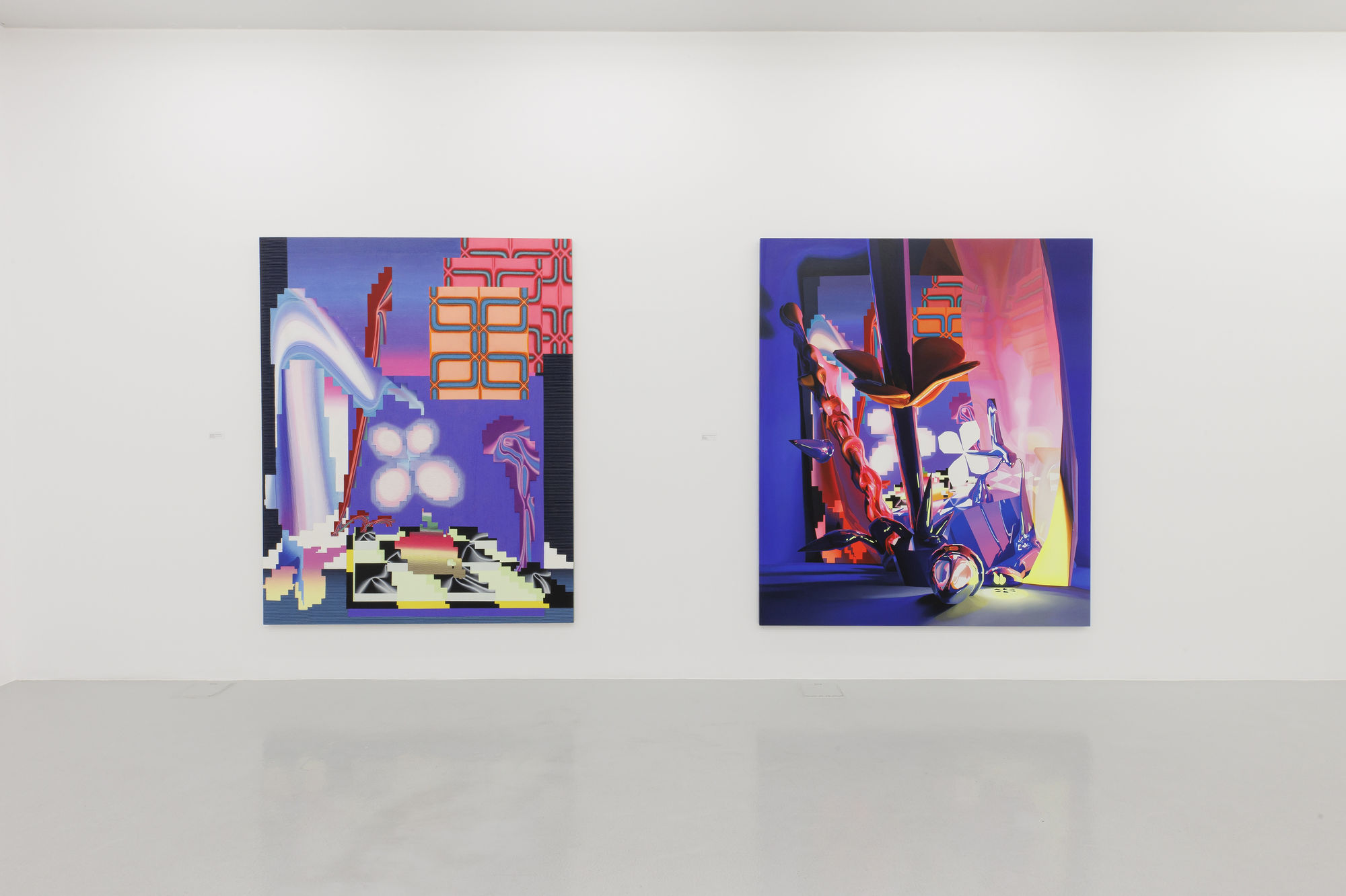 Installation view of Transcendent Dimension a solo exhibition of works by Yousha Bashir.