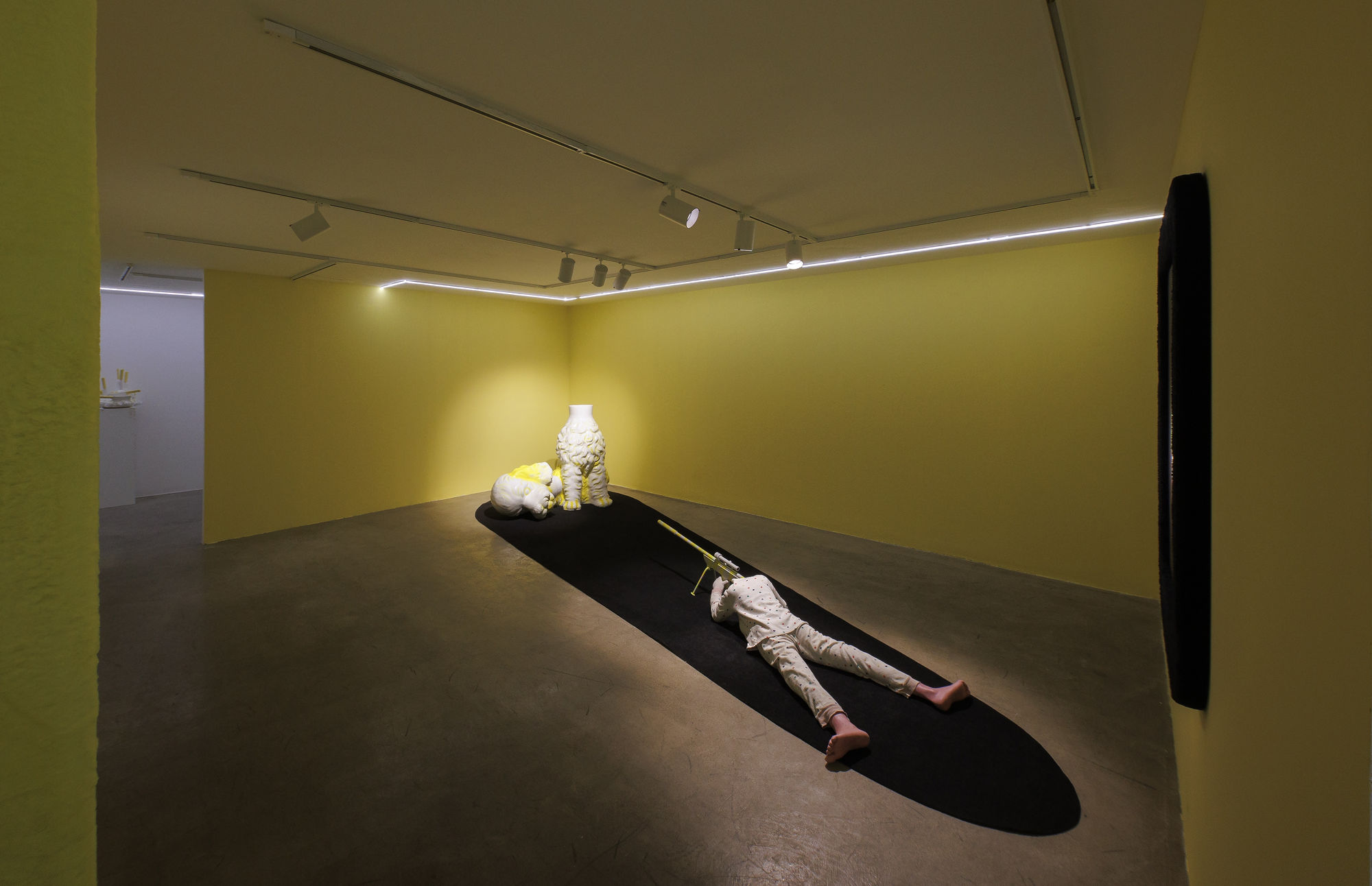 Installation View of Temptation of Green Gloves a solo exhibition of works by Rana Dehghan