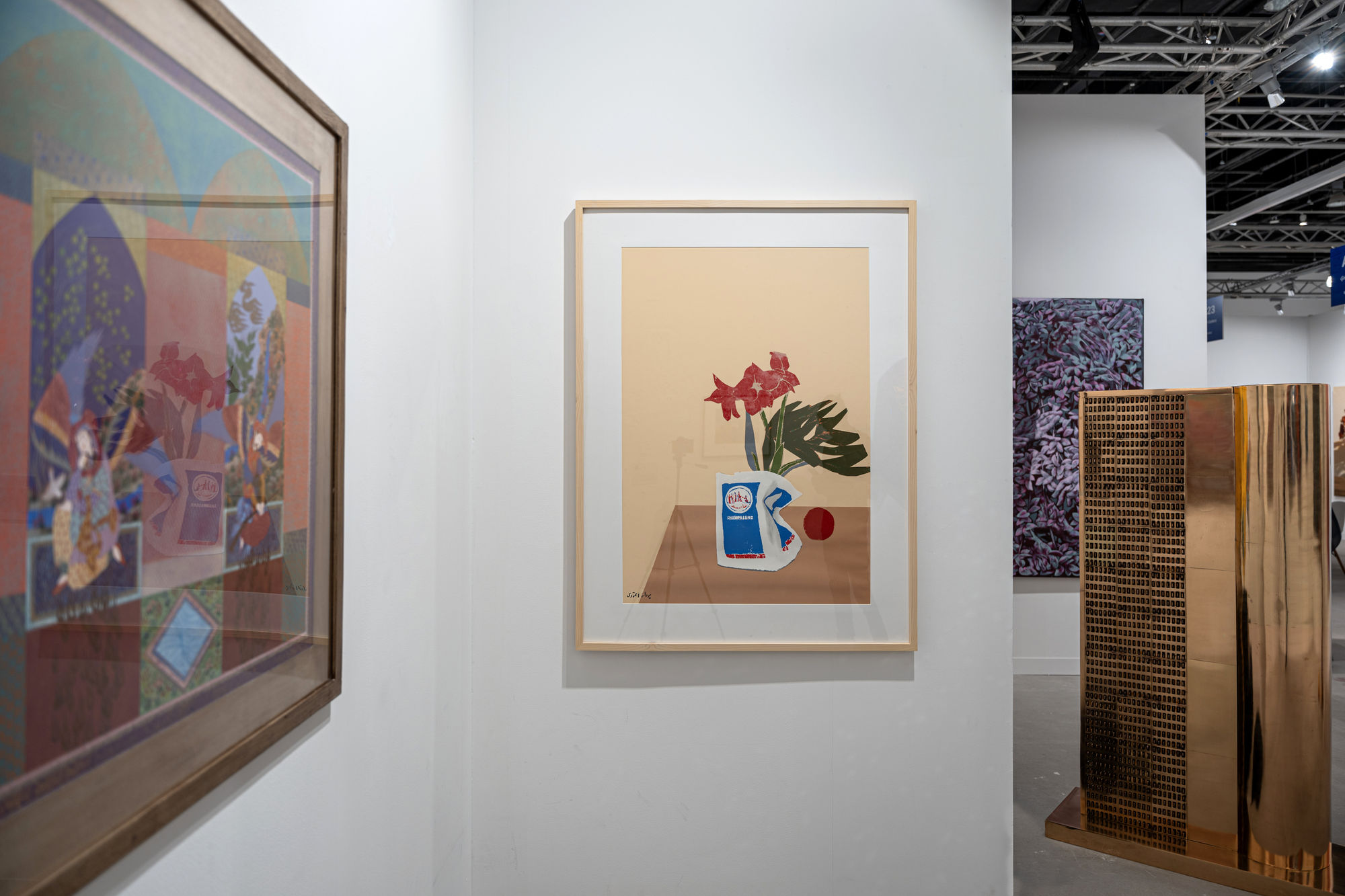 Installation view of Dastan's booth at Abu Dhabi Art 2024.