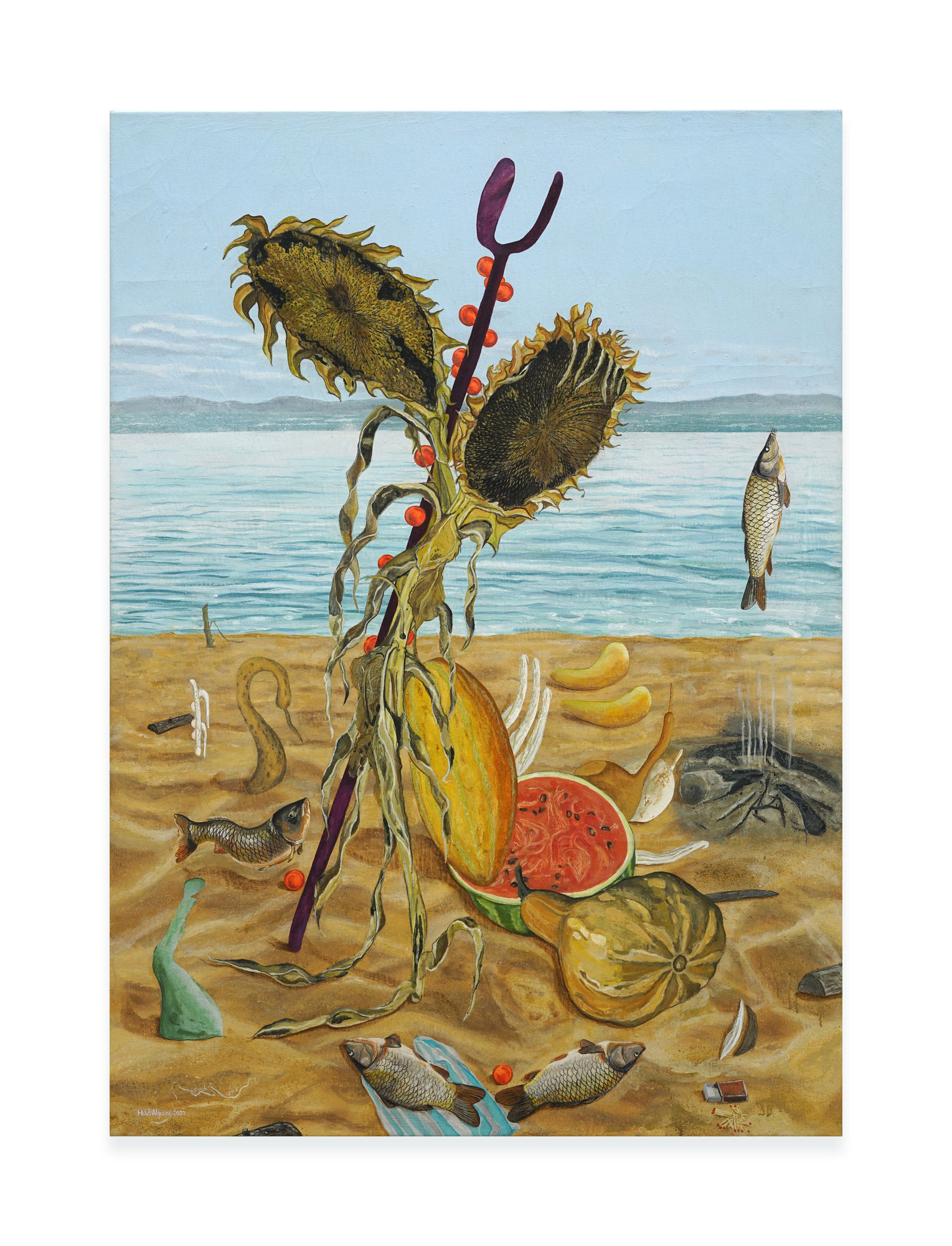 Installation view of a group presentation of works by several artists presented by Zaal Art Gallery in collaboration with Guest House.