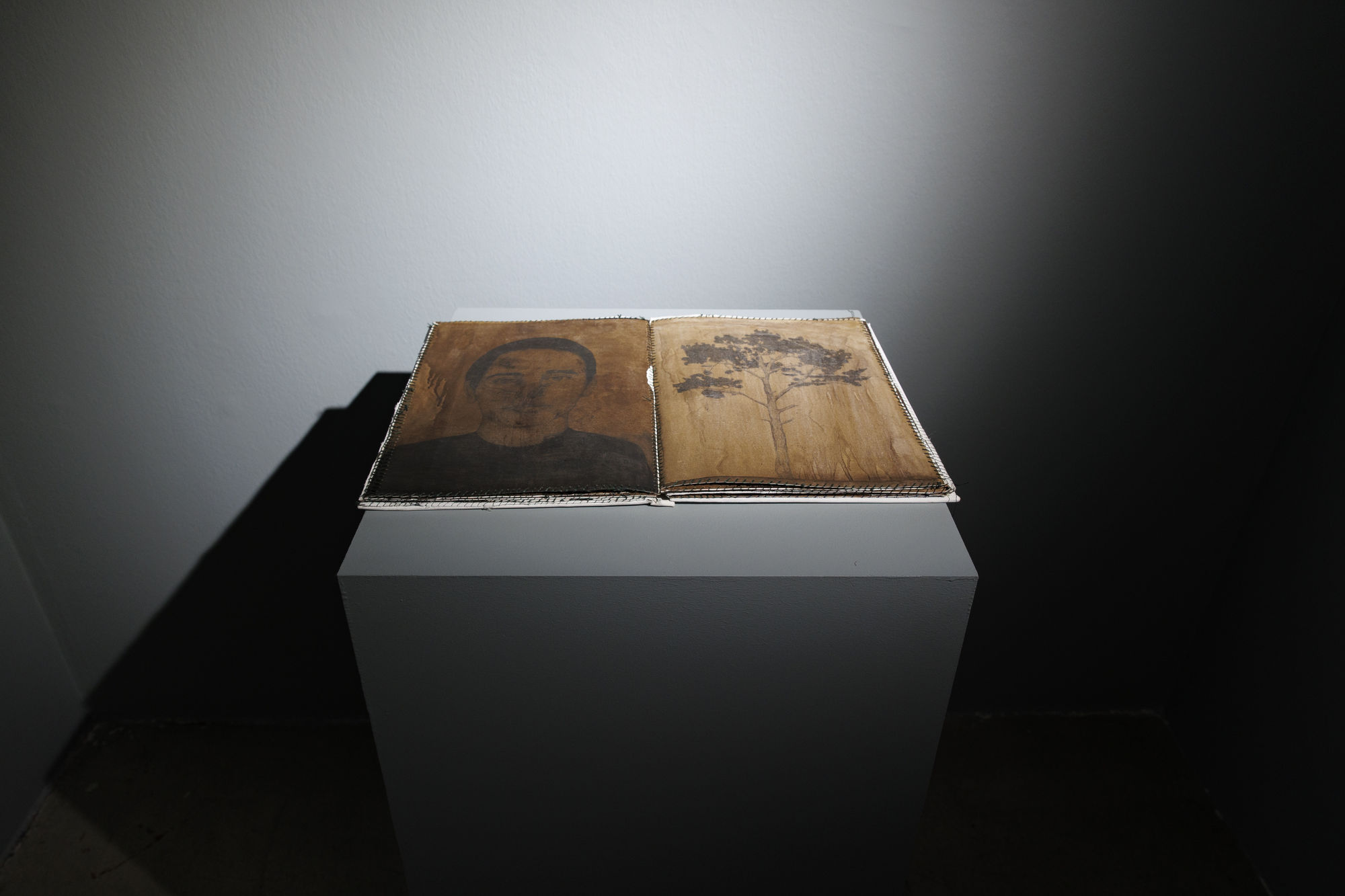 Installation View of Folded In a solo presentation of works by Kolsum Salehi.