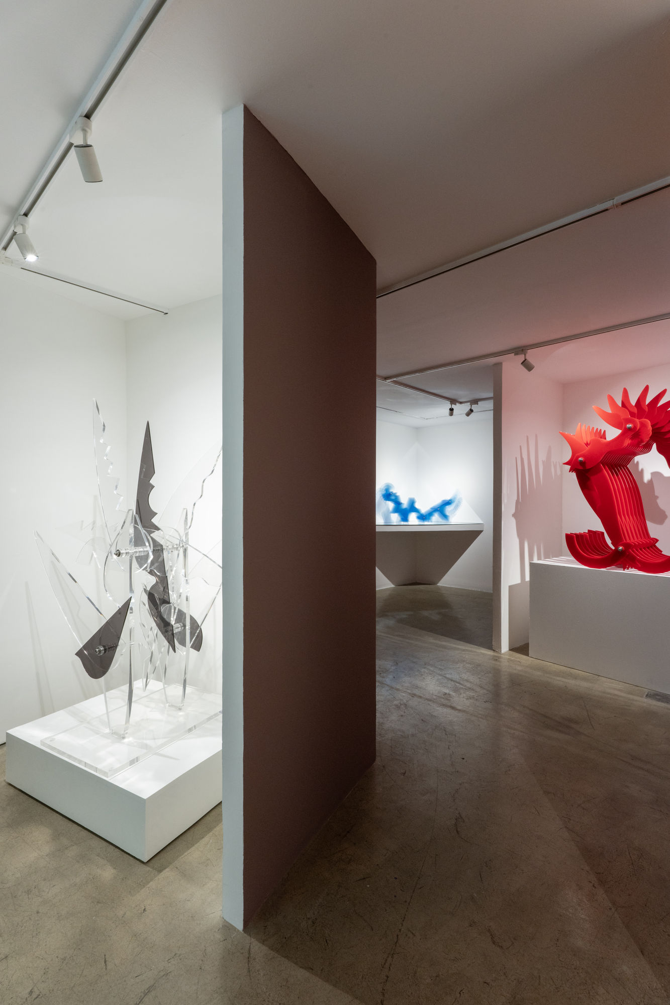 Installation View of Articulated Sculptures a solo presentation of works by Mohsen Vaziri Moghaddam.