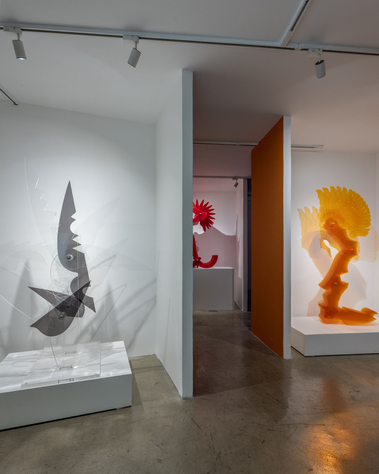 Installation View of Articulated Sculptures a solo presentation of works by Mohsen Vaziri Moghaddam.