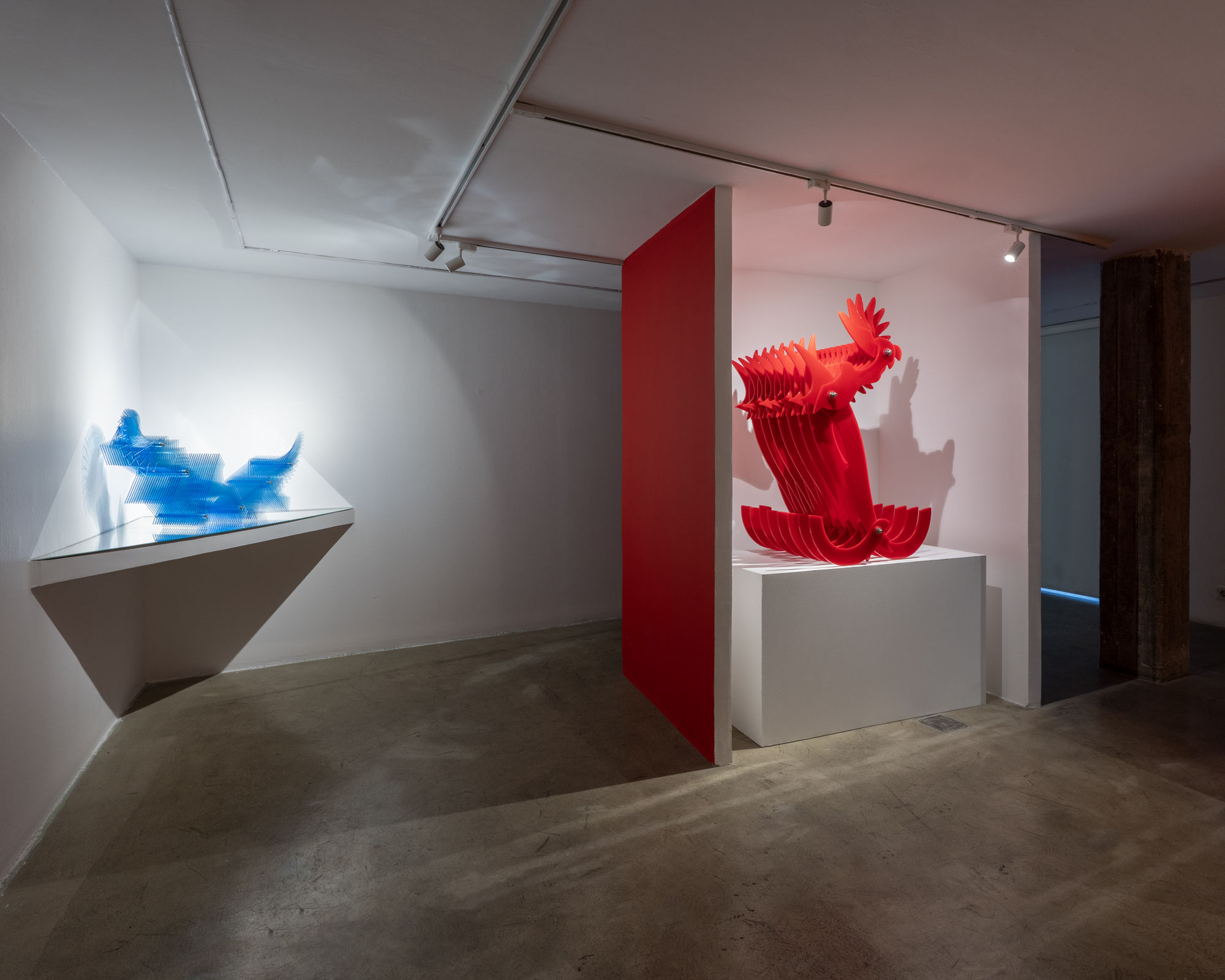 Installation View of Articulated Sculptures a solo presentation of works by Mohsen Vaziri Moghaddam.
