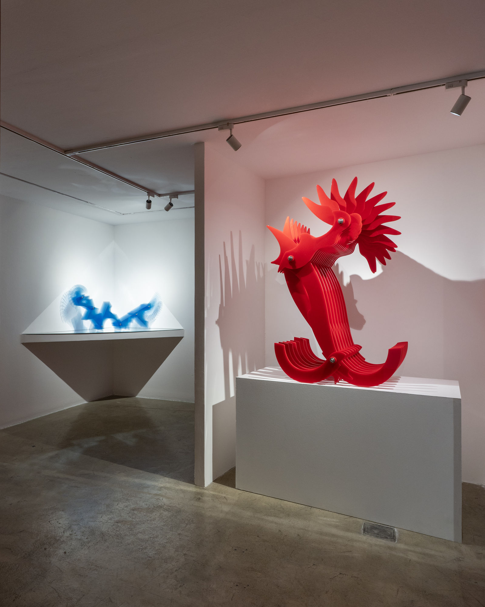 Installation View of Articulated Sculptures a solo presentation of works by Mohsen Vaziri Moghaddam.