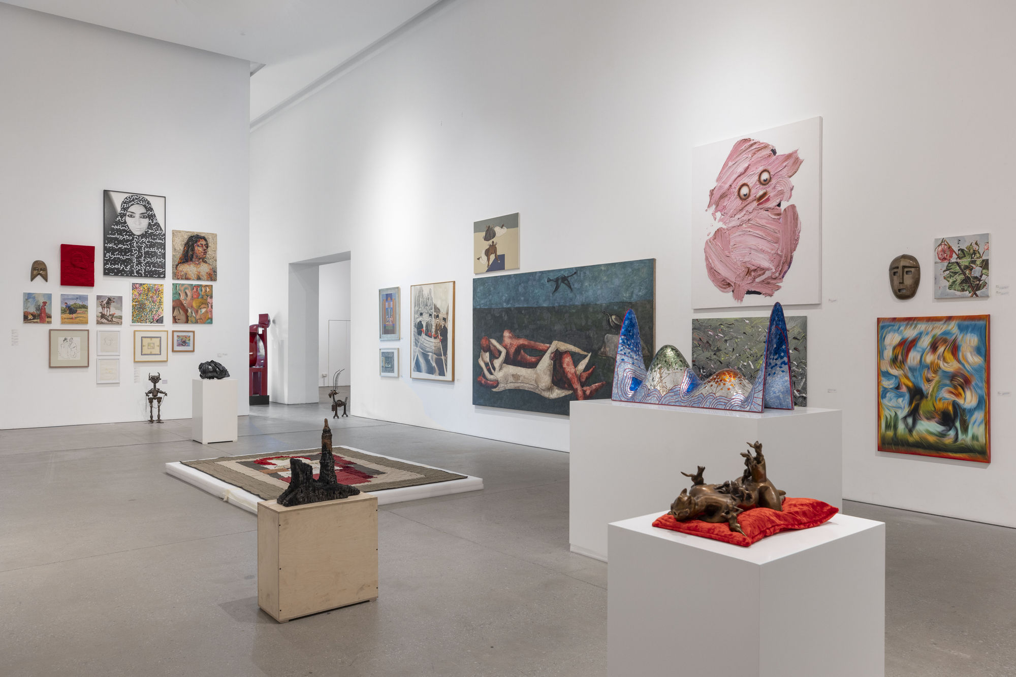 Installation view of Soft Edge of the Blade Vol.3 , a group presentation of works in Leila Heller Gallery in collaboration with Zaal Art Gallery.