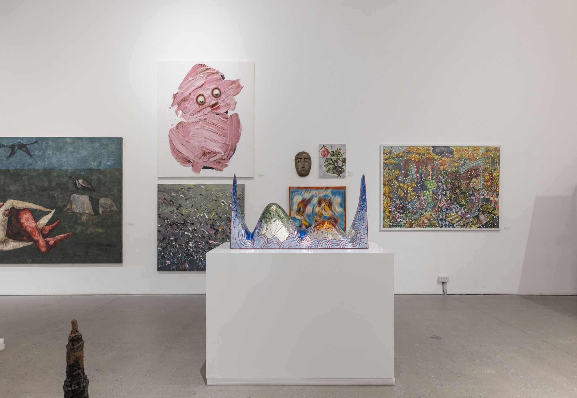 Installation view of Soft Edge of the Blade Vol.3 , a group presentation of works in Leila Heller Gallery in collaboration with Zaal Art Gallery.
