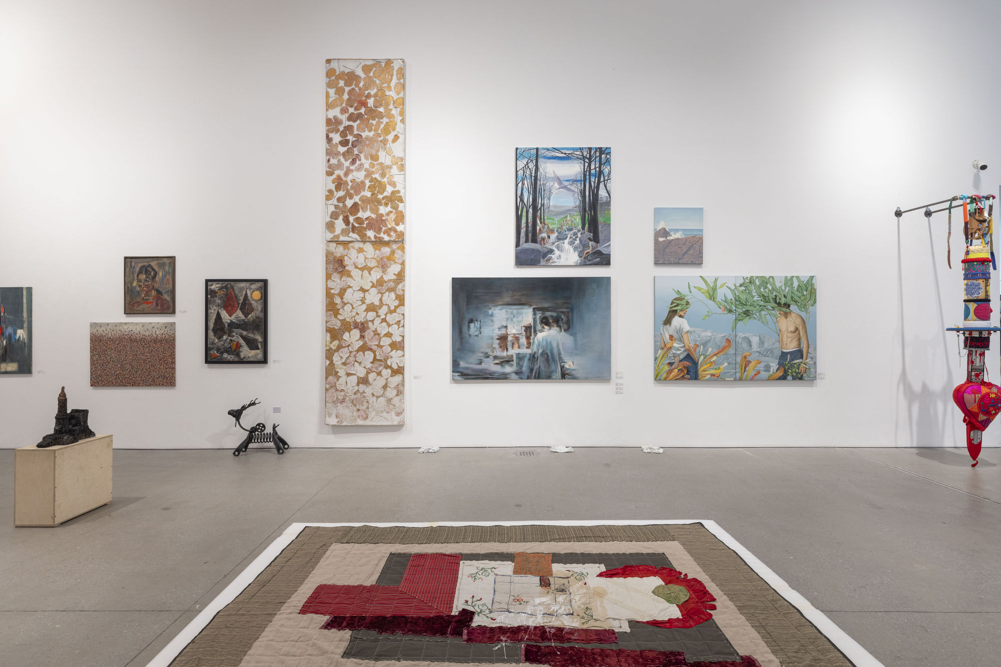 Installation view of Soft Edge of the Blade Vol.3 , a group presentation of works in Leila Heller Gallery in collaboration with Zaal Art Gallery.
