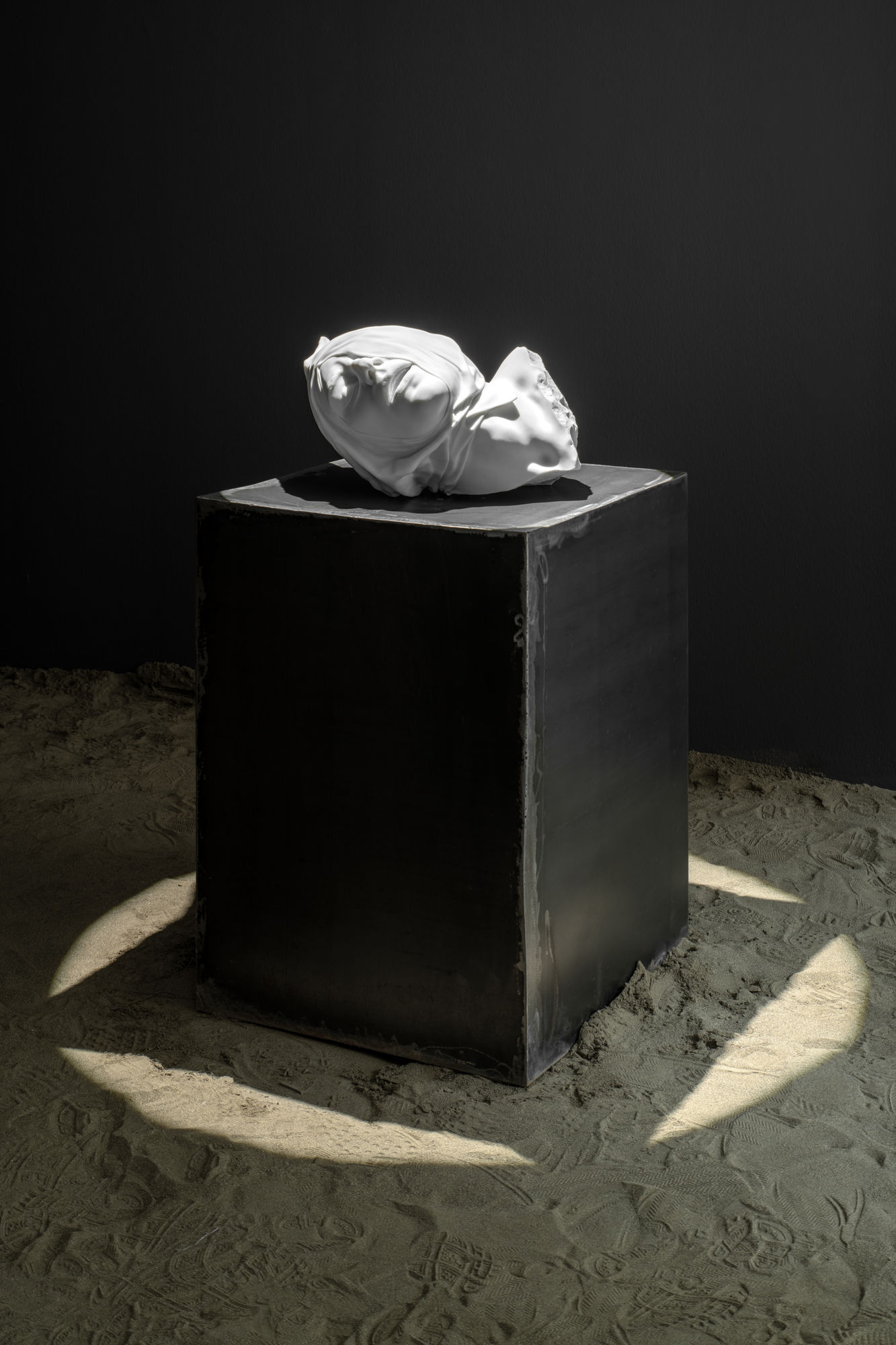 Installation view of To Be Made Flesh Again After James Baldwin a solo presentation of works by Reza Aramesh.