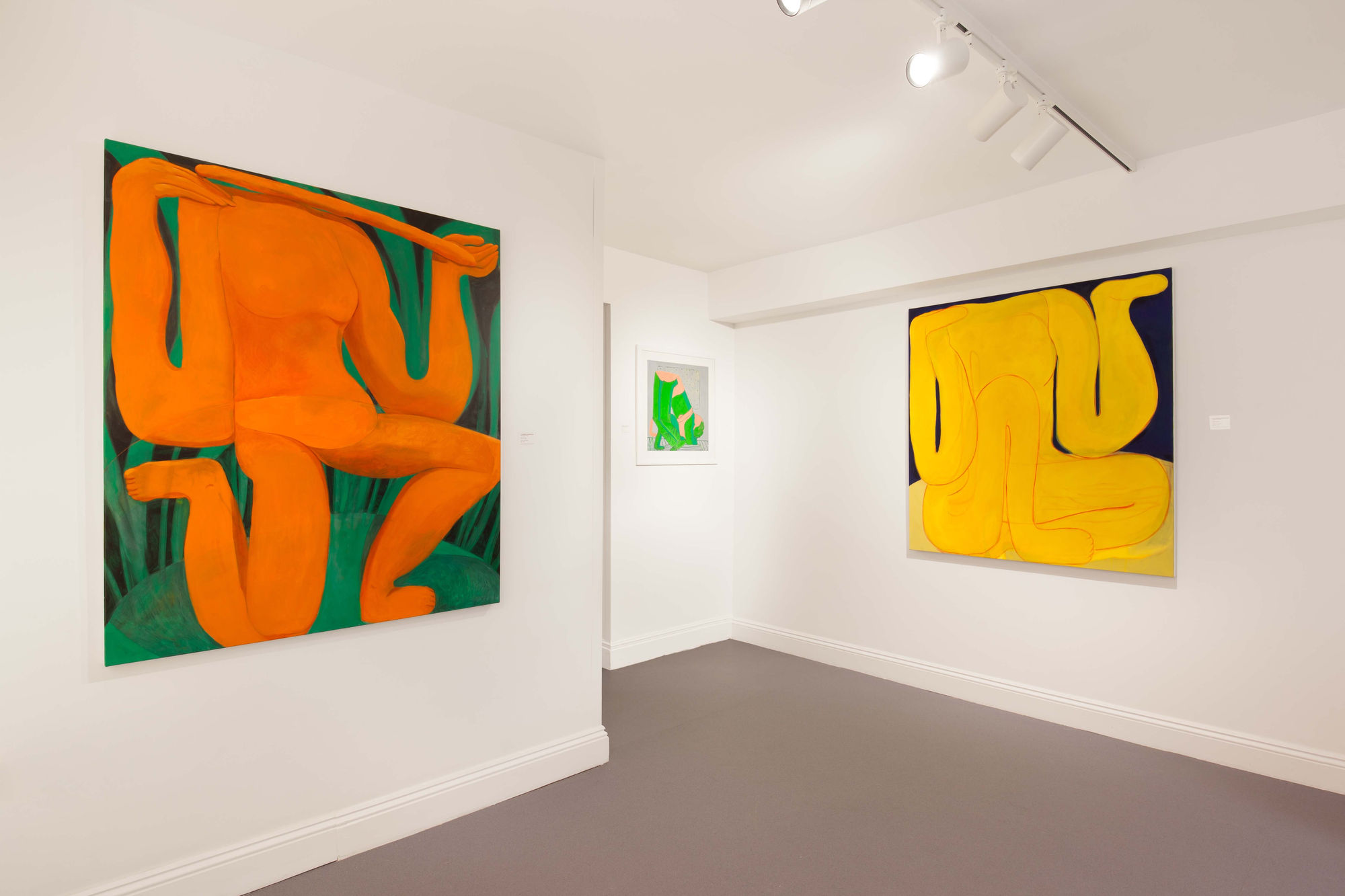 Tahnee Lonsdale stick bearer under you Oil on canvas painting contemporary art exhibition Dellasposa Gallery london