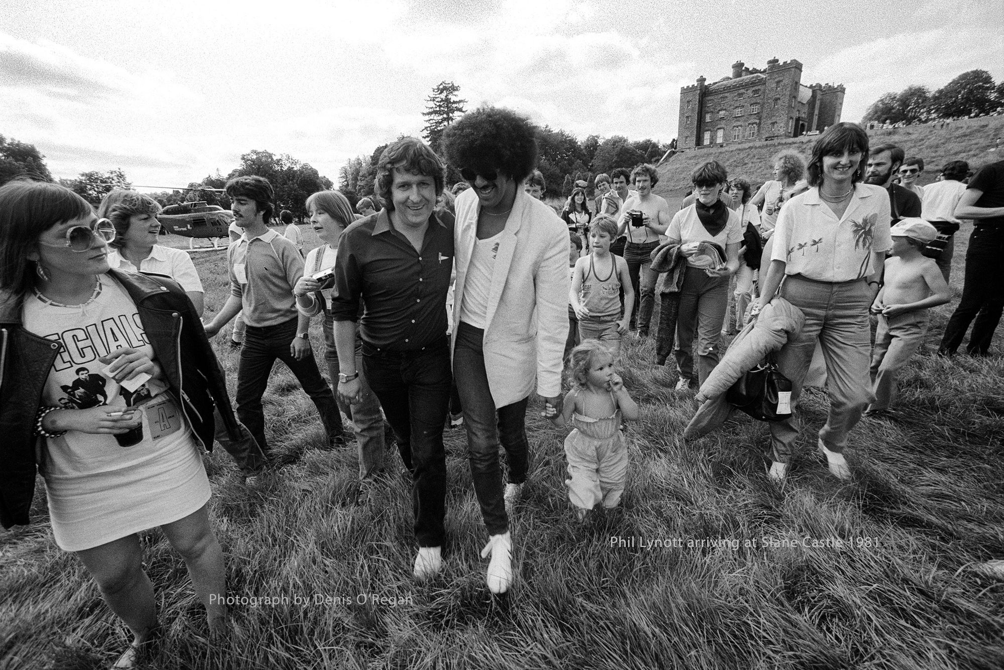 Phil Lynott Arriving at Slane Castle 1981