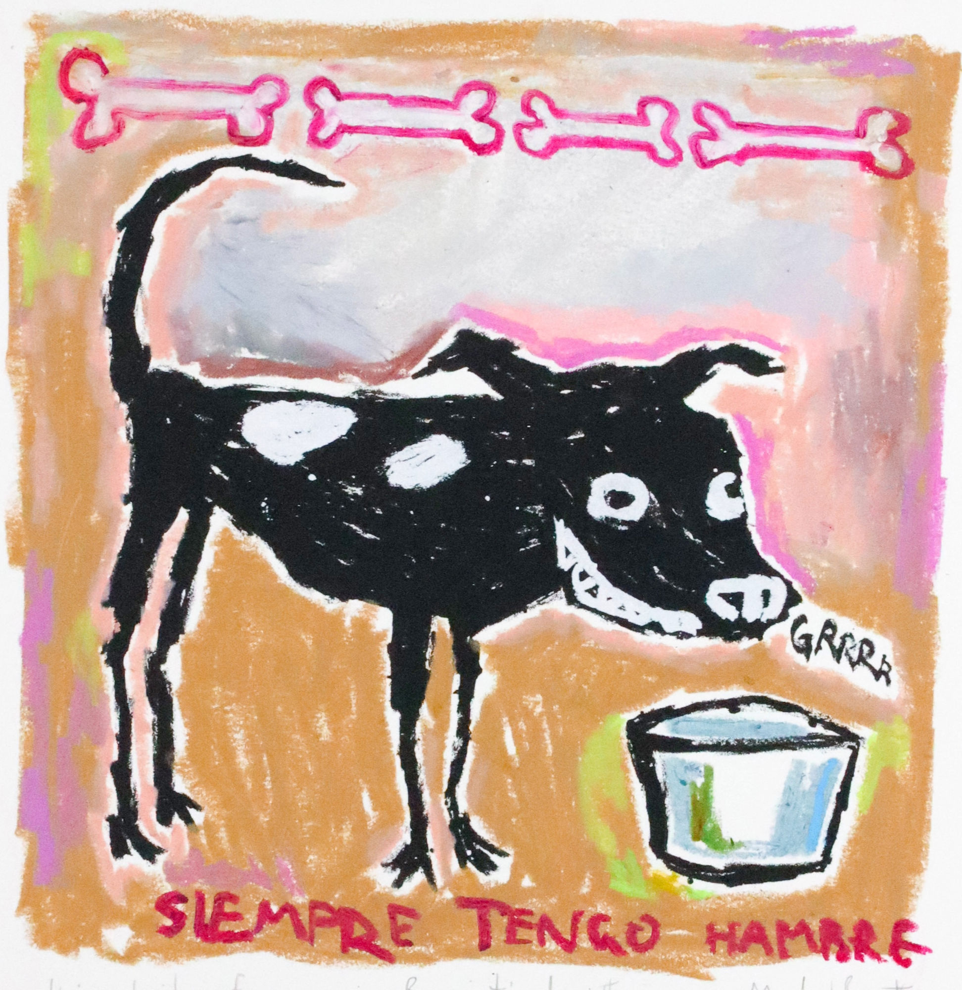 Christmas Secret Bid Auction 2025, Lot 9: Mychael Barratt - Basquiat’s Dog II (TP 10), 2025