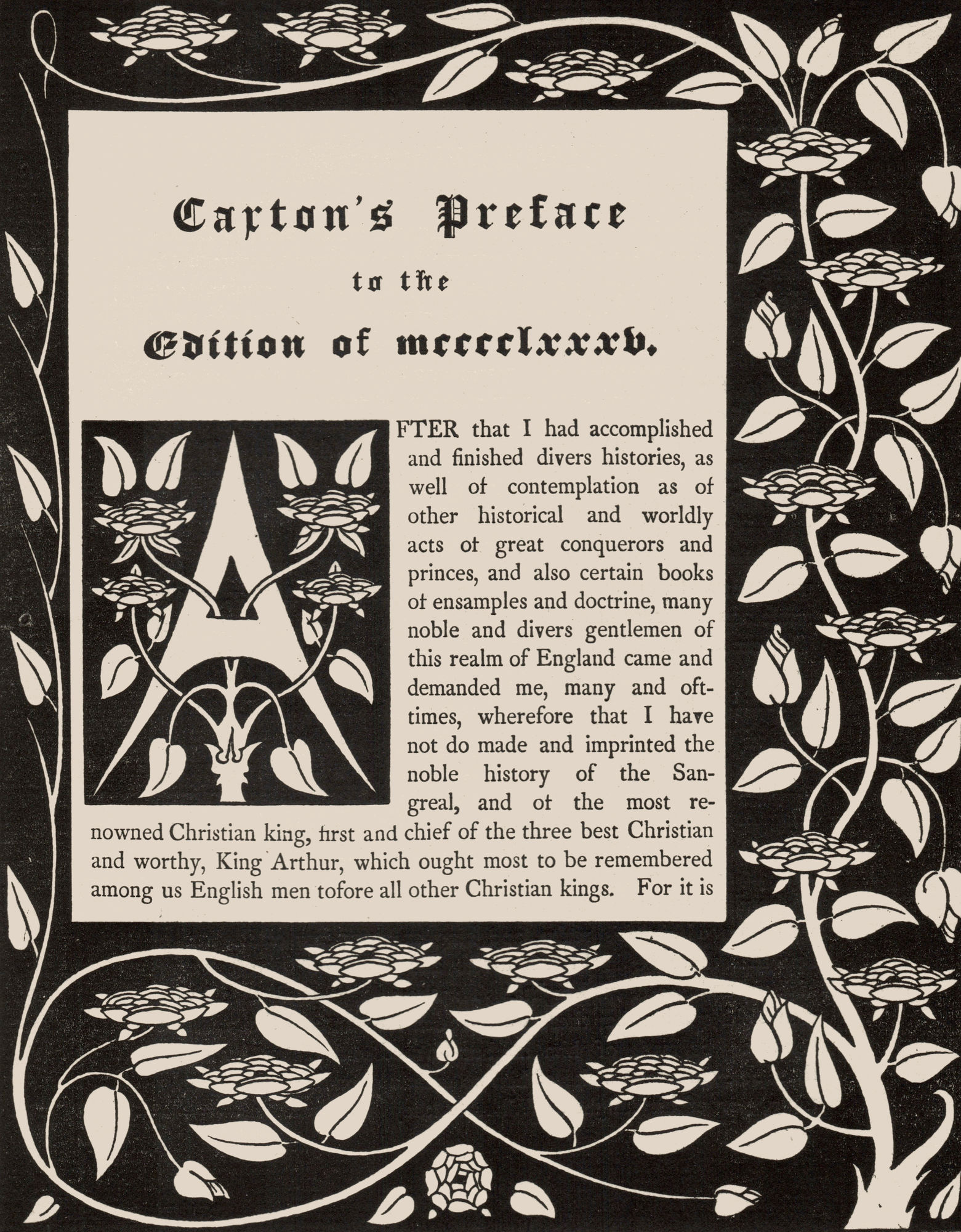 Aubrey Beardsley, Carton's Preface, 1893-4