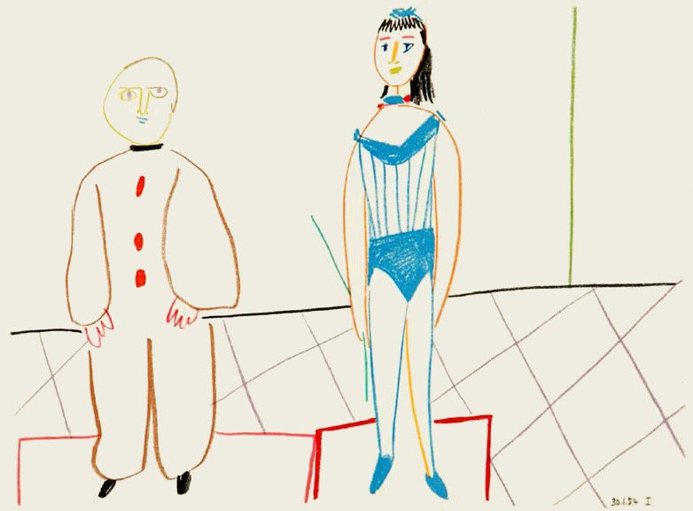 Pablo Picasso, Comédie Humaine 30.1.54 I , 1954