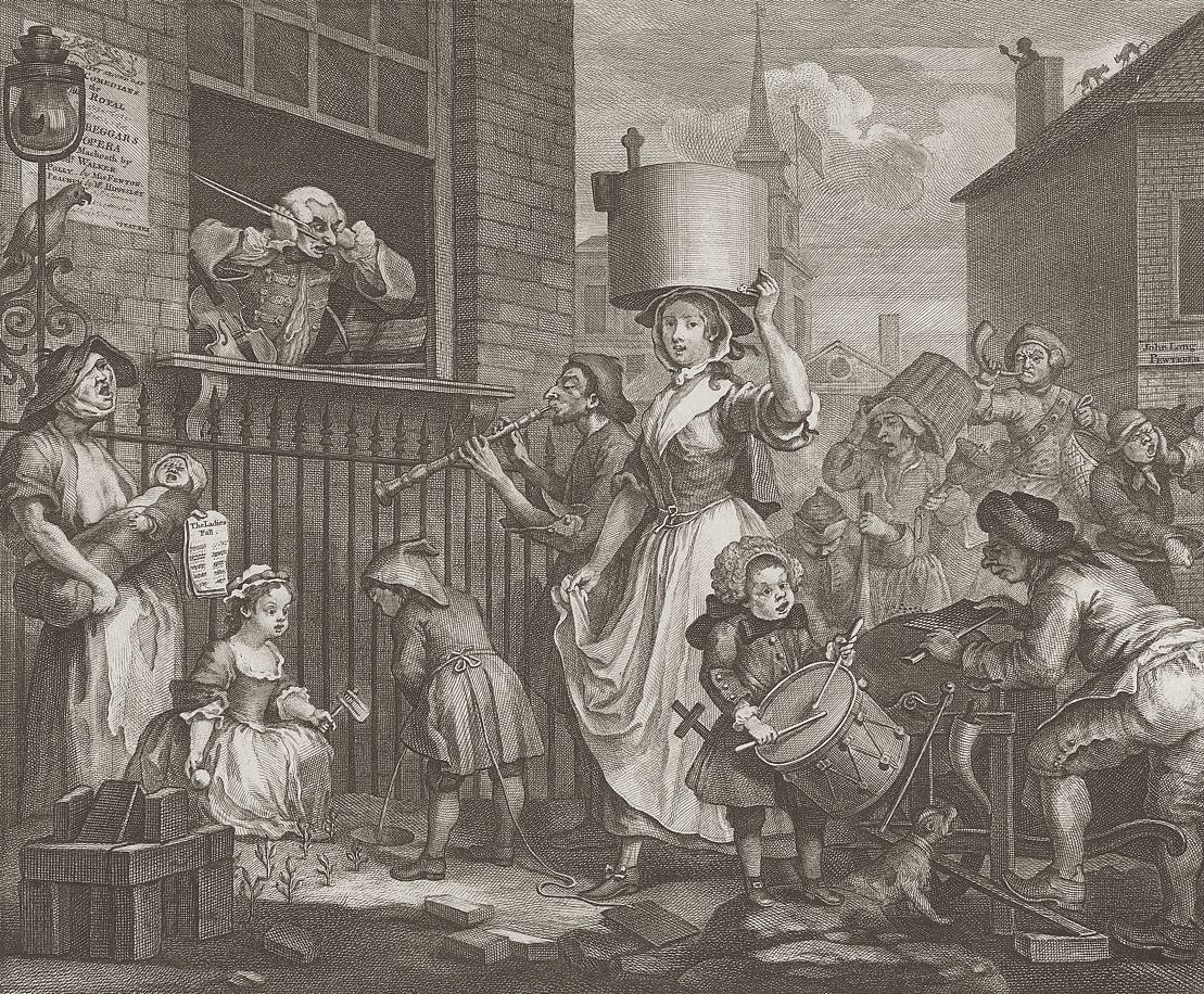 William Hogarth, The Enraged Musician, 1741