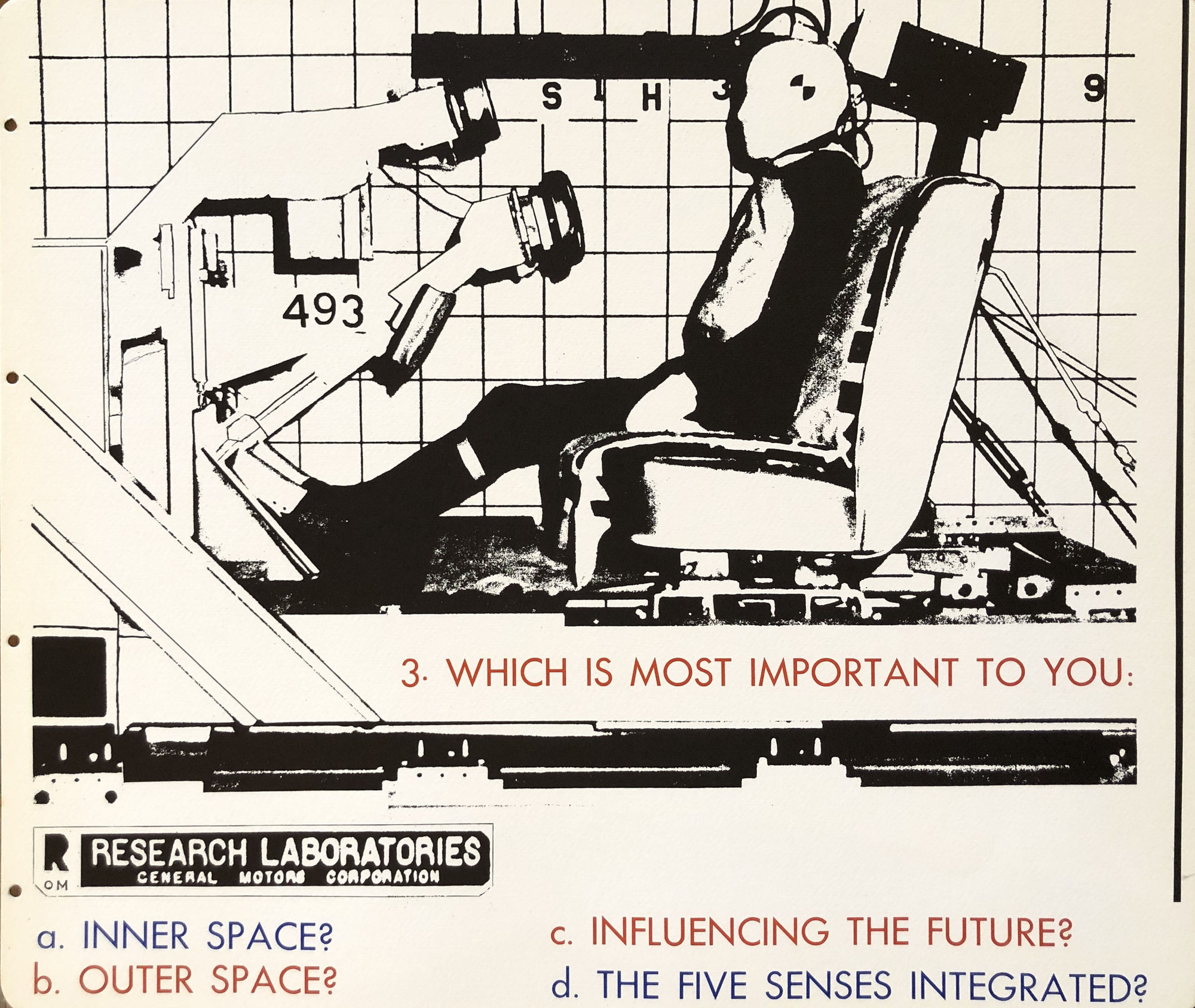 Joe Tilson, Software Chart Questionnaire - ‘3. Which is Most Important to You:’, 1968