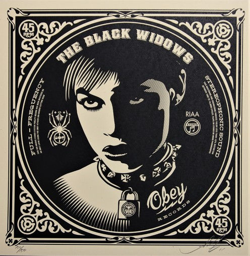 Christmas Secret Bid Auction 2022, LOT 59: Shepard Fairey - Obey Black Widow, 2011