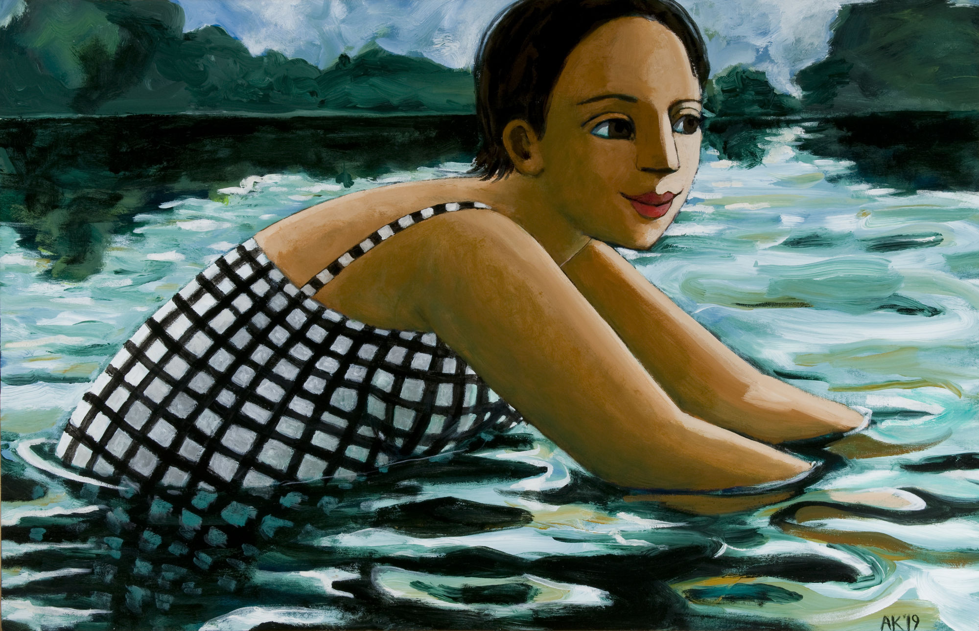 Anita Klein, Into the Lake, 2019