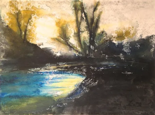 Christmas Auction 2021, LOT 173: Edward Twohig - Swan Lake, Moonlight, 2013