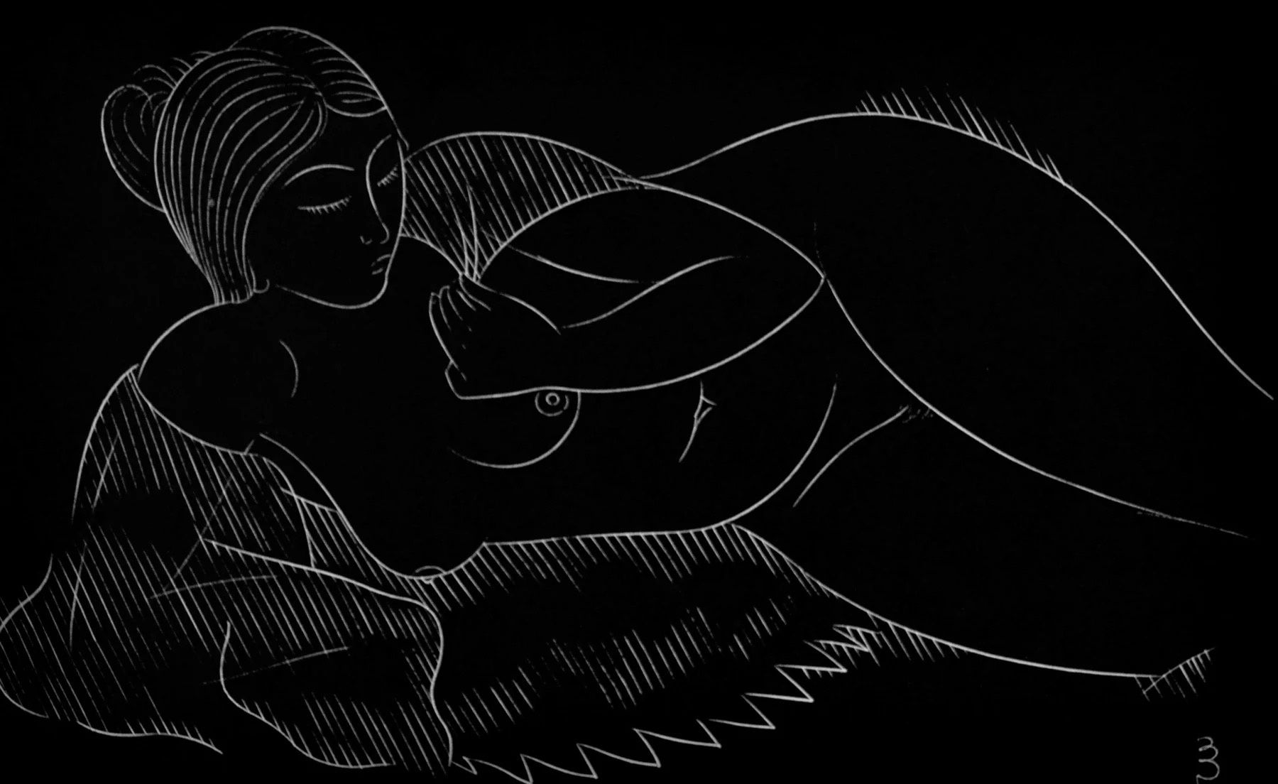 Christmas Secret Bid Auction 2022, LOT XX: Eric Gill - Block IX (From '25 Nudes'), 1938