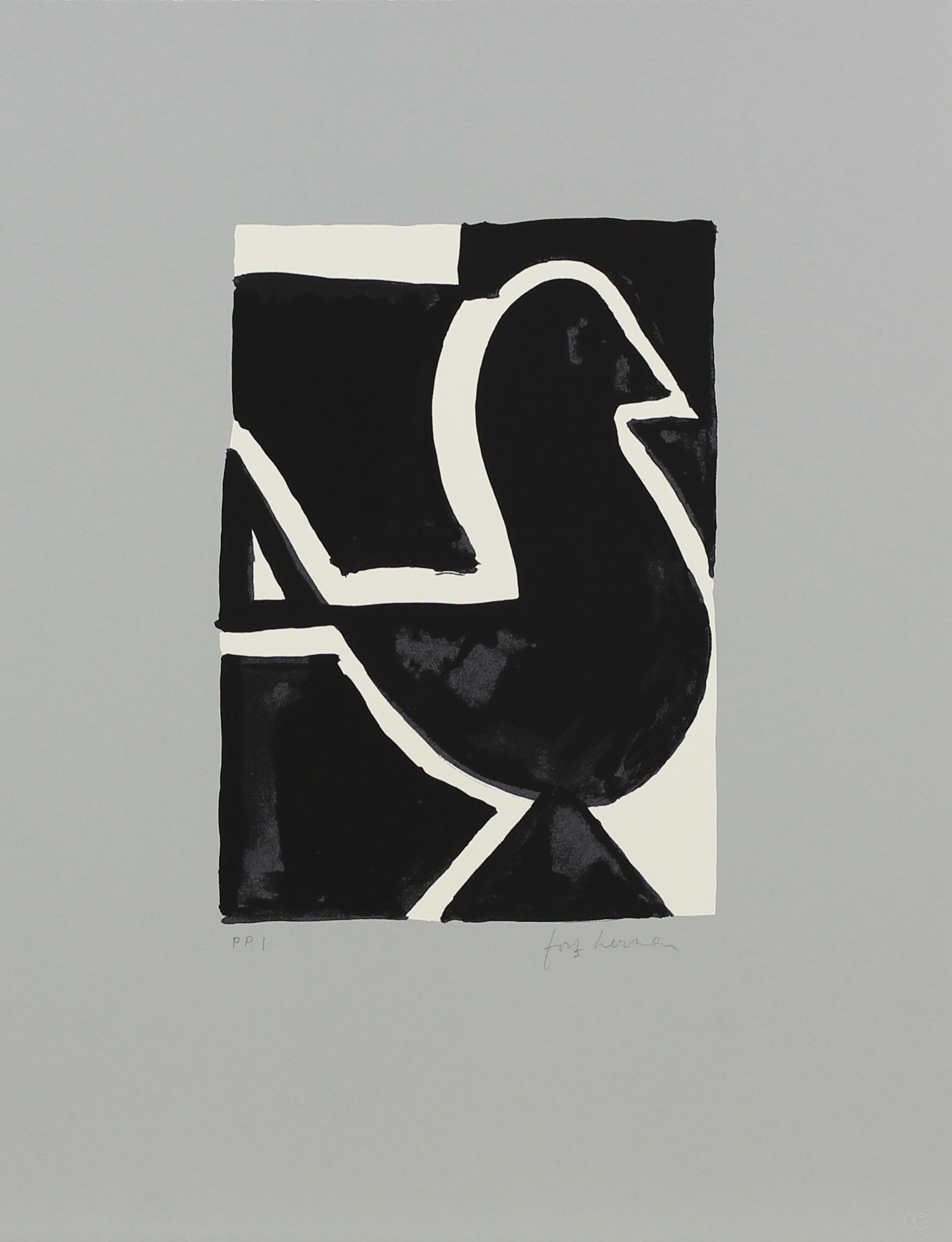 Summer Secret Bid Auction 2025, LOT 117: Josef Herman - Bird, 1992