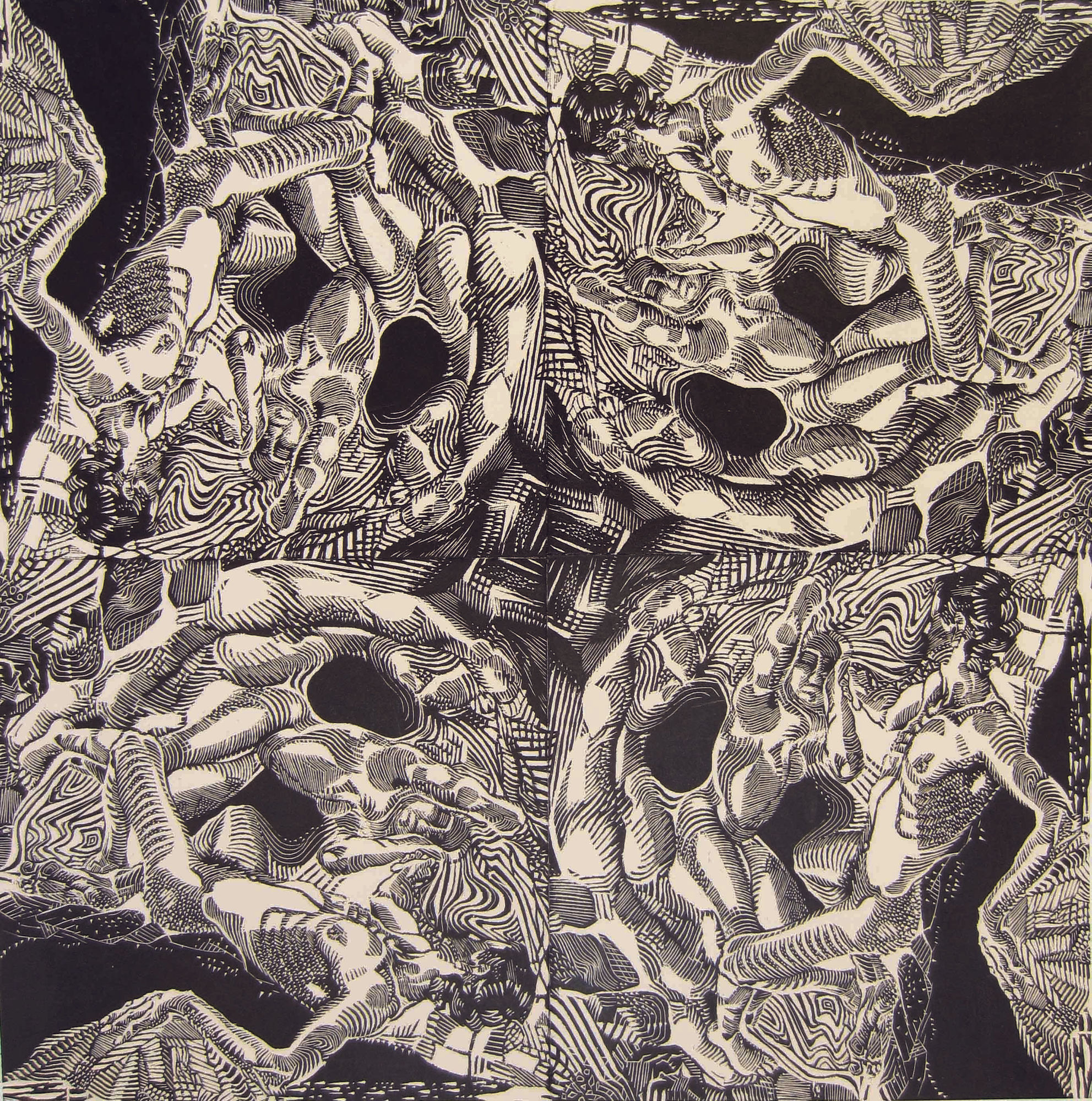 Christmas Secret Bid Auction , LOT XX: Anne Desmet - Cavemen/Kaleidoscope, 2014