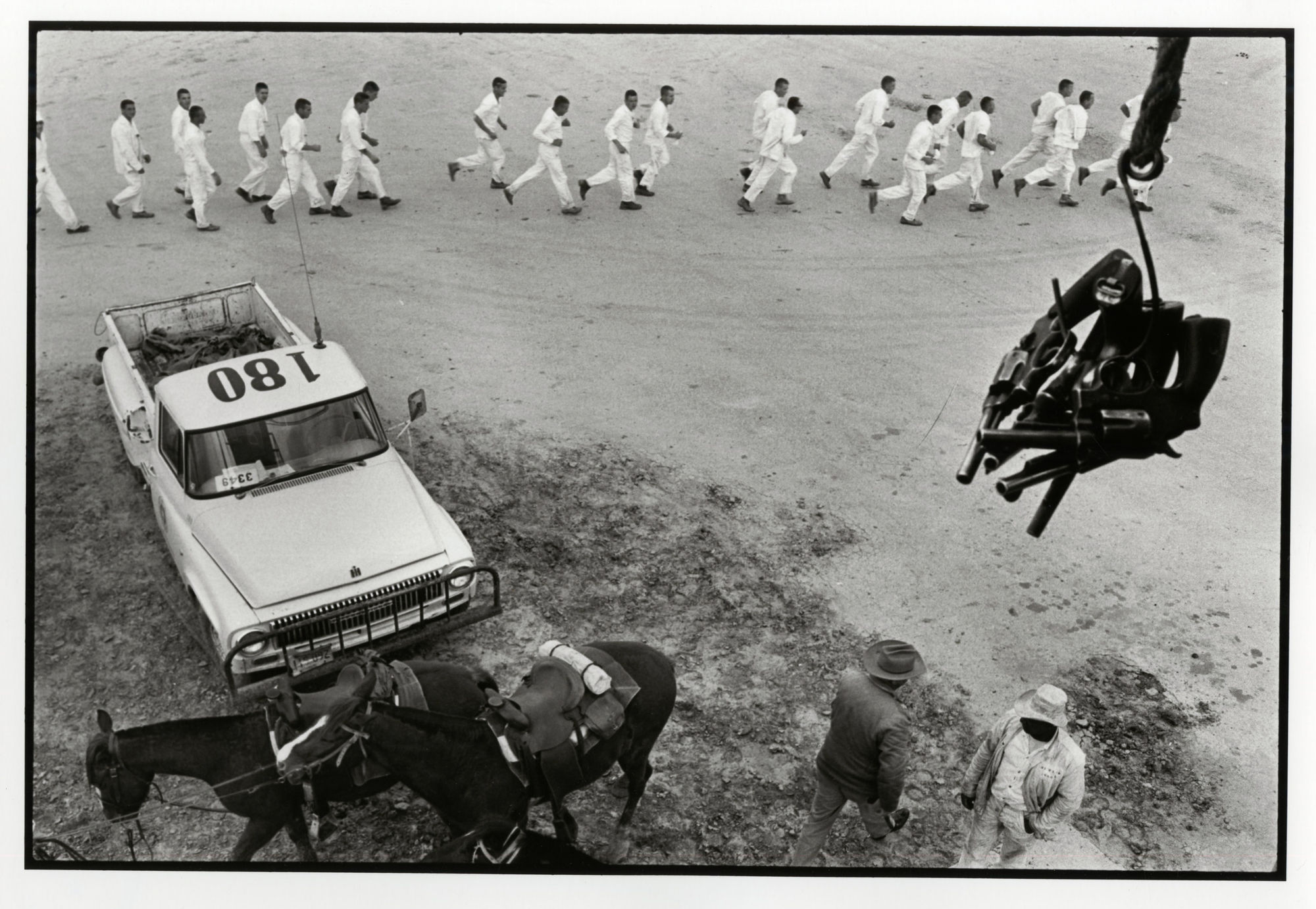 Danny Lyon - Guns Are Passed To The Picket Tower, Ferguson Unit, Texas Department Of Corrections, 1968