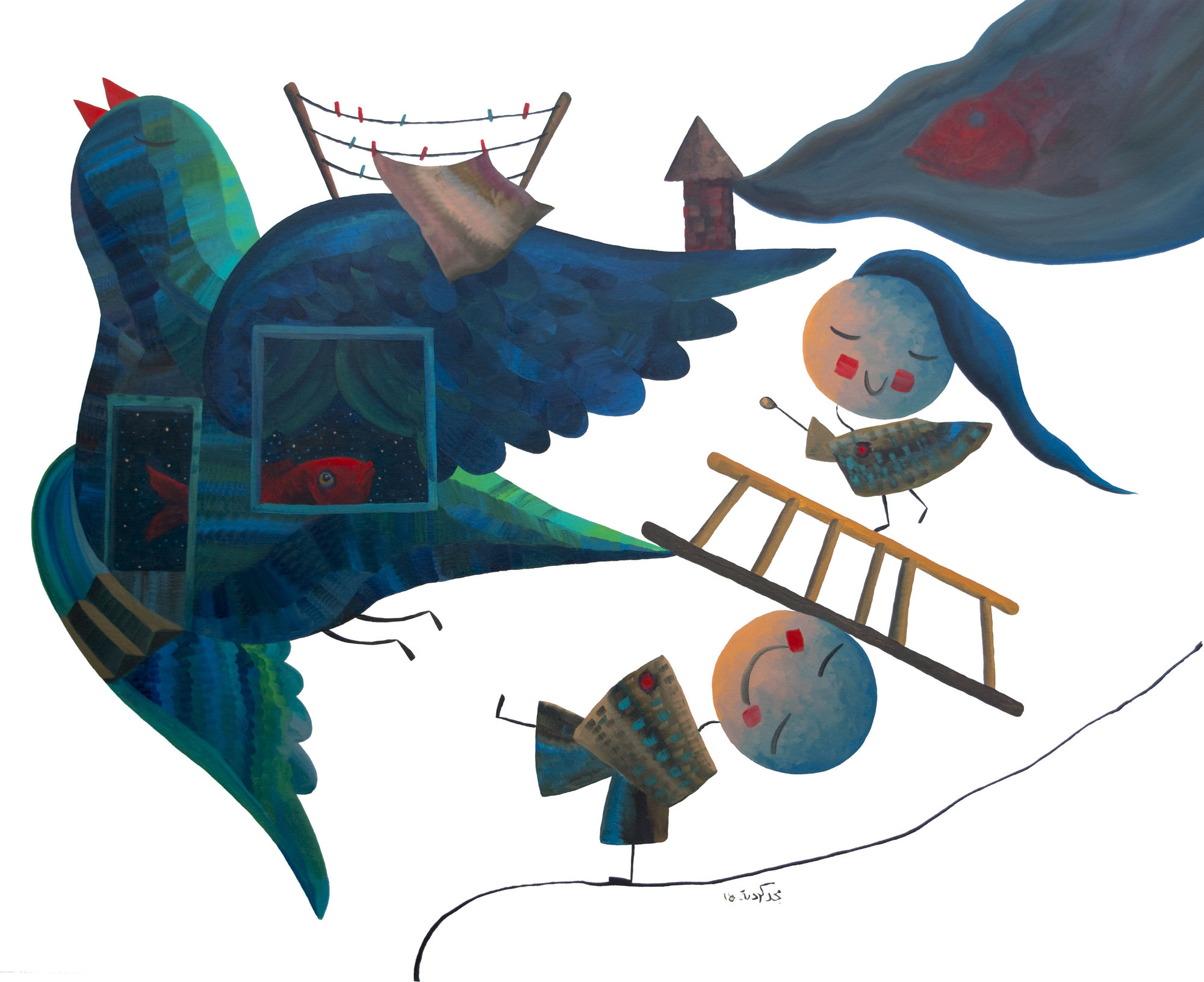 Majd Kurdieh Untitled, 2018 Oil on canvas 100 x 125 cm 39 1/4 x 49 1/4 in