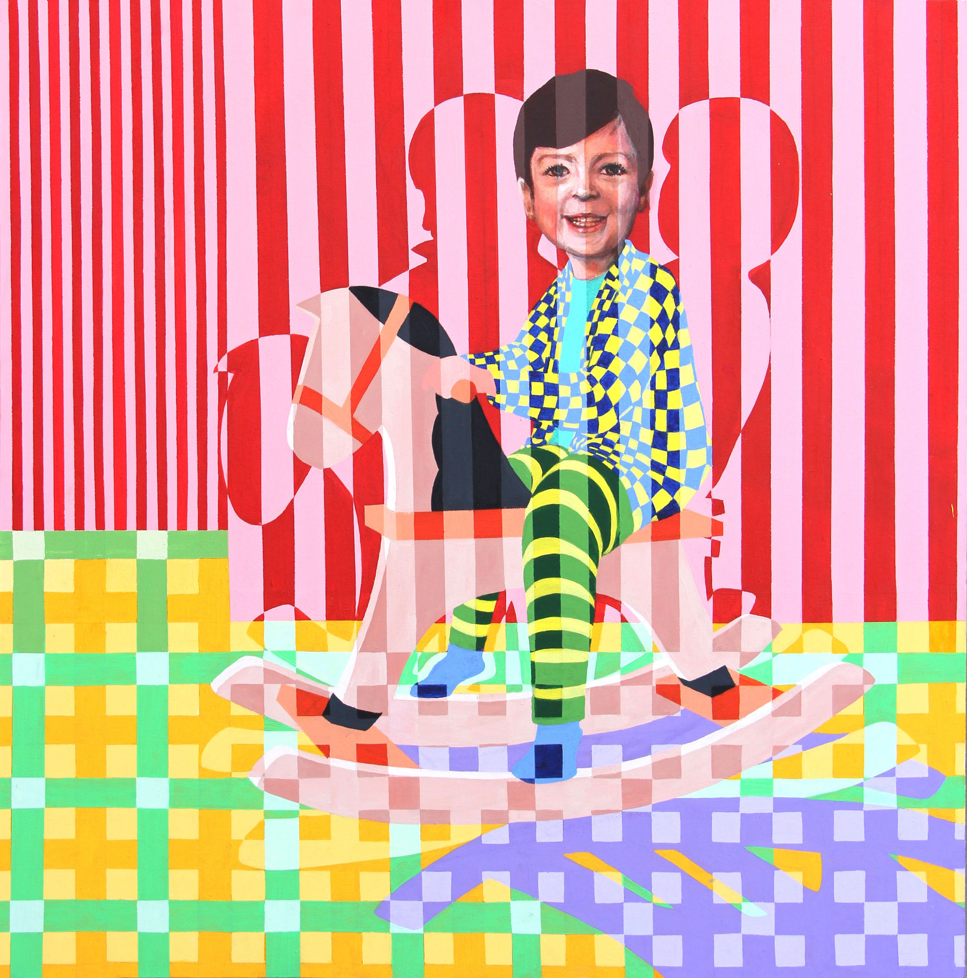 Fadi Attoura Knight, 2018 Acrylic on canvas 100 x 100 cm 39 1/4 x 39 1/4 in