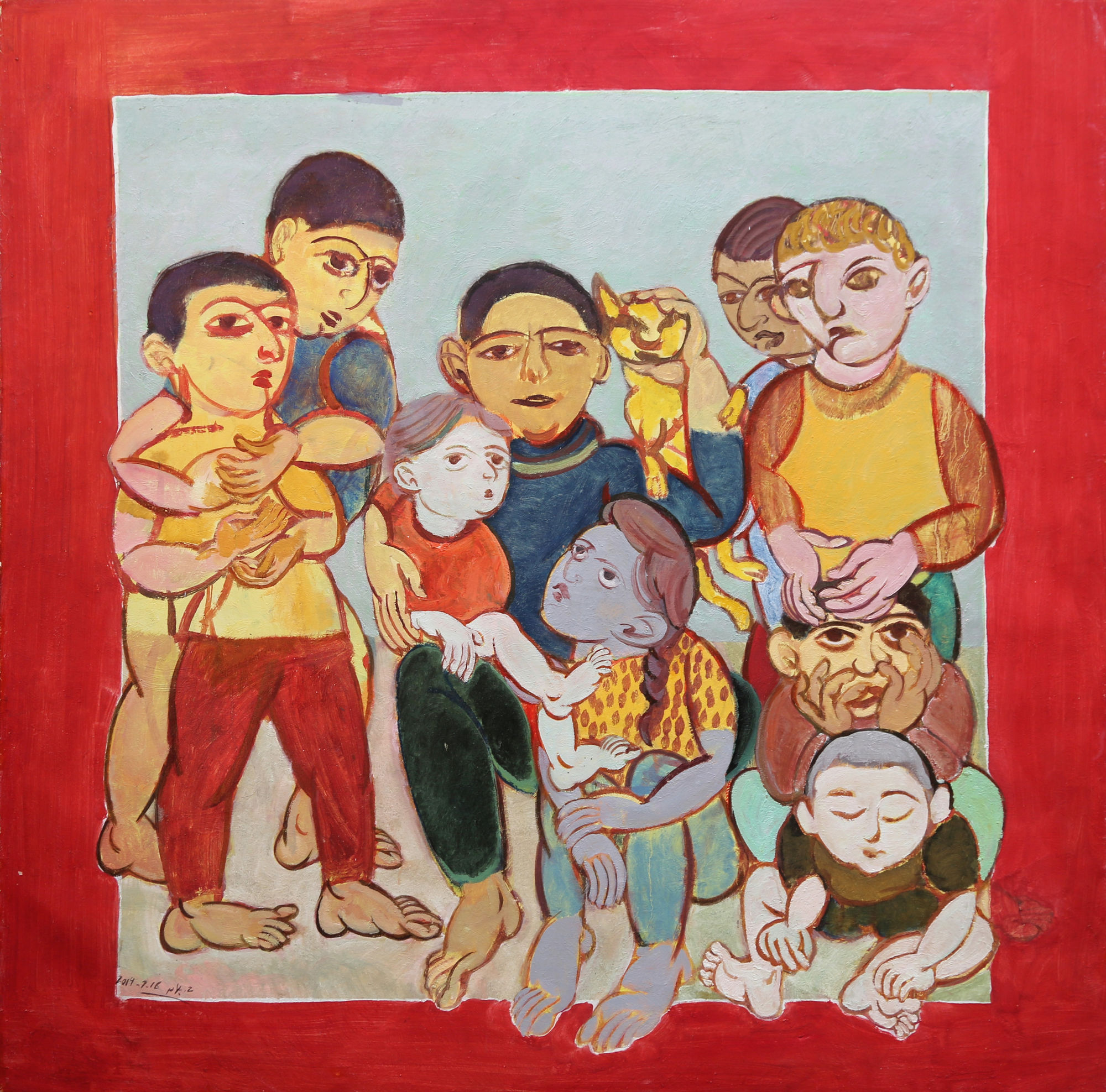 Houssam Ballan Untitled, 2014 oil on canvas 140 x 140 cm 55 x 55 in