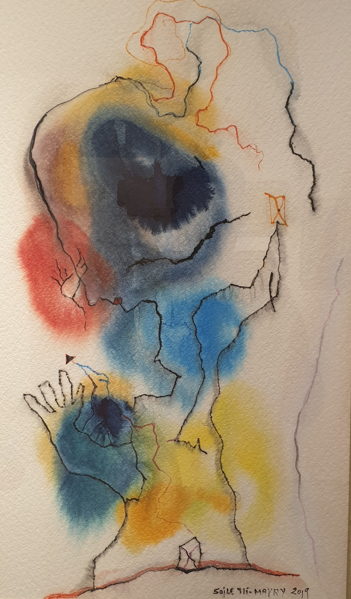 Soile Yli-Mayry DIGIBIRD, 2019 Aquarelle on paper 60 x 40 cm 23 1/2 x 15 3/4 in