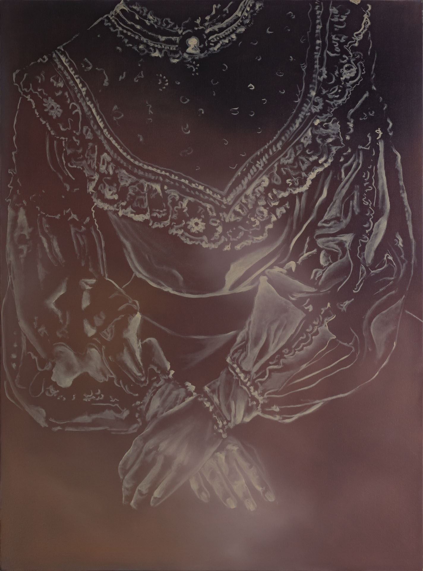 Arda Aslanian Awaiting, 2023 Oil on canvas 110 x 80 cm 43 1/4 x 31 1/2 in